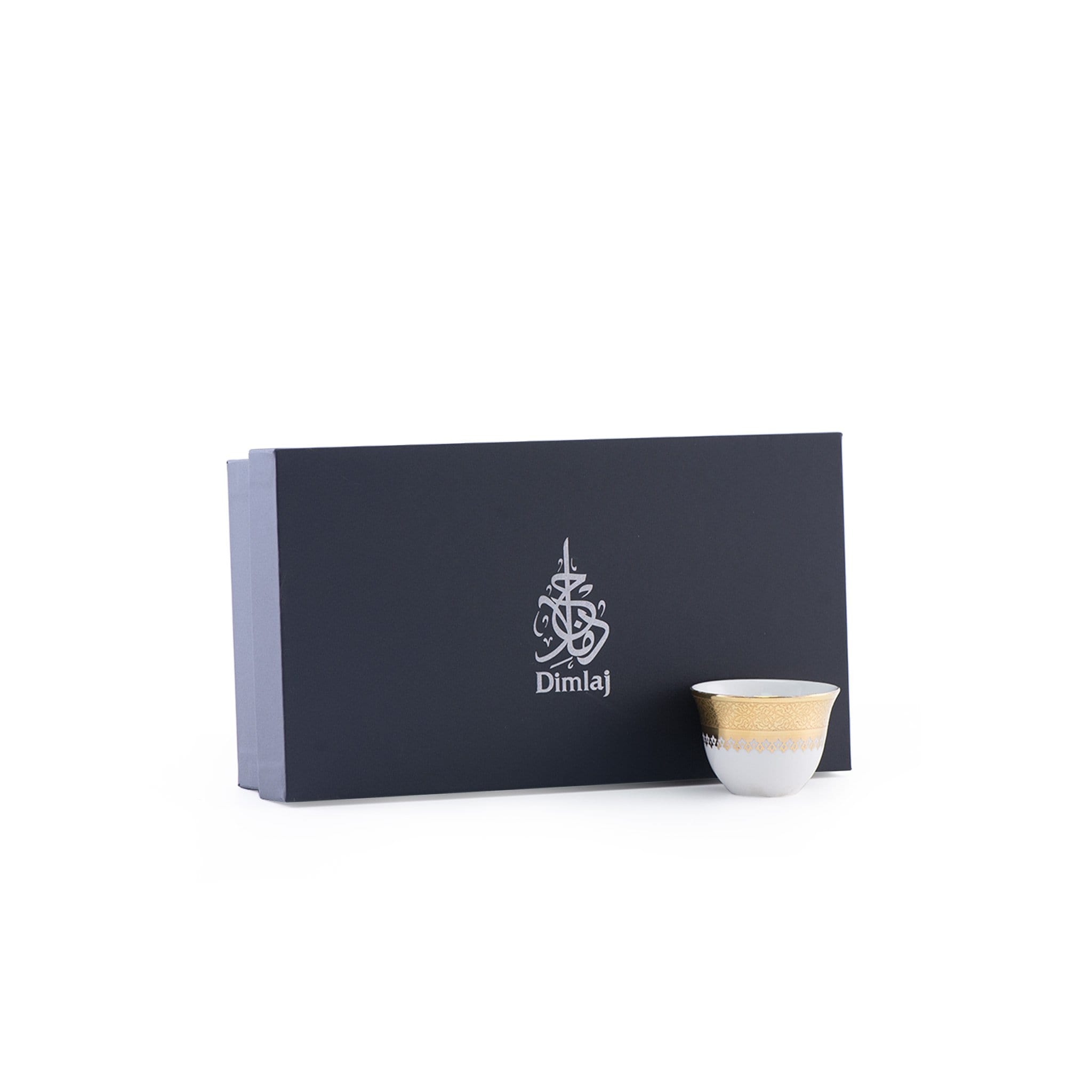 مجموعة ديملاج قرطبة من 6 قطع من أكواب القهوة (ذهبية)