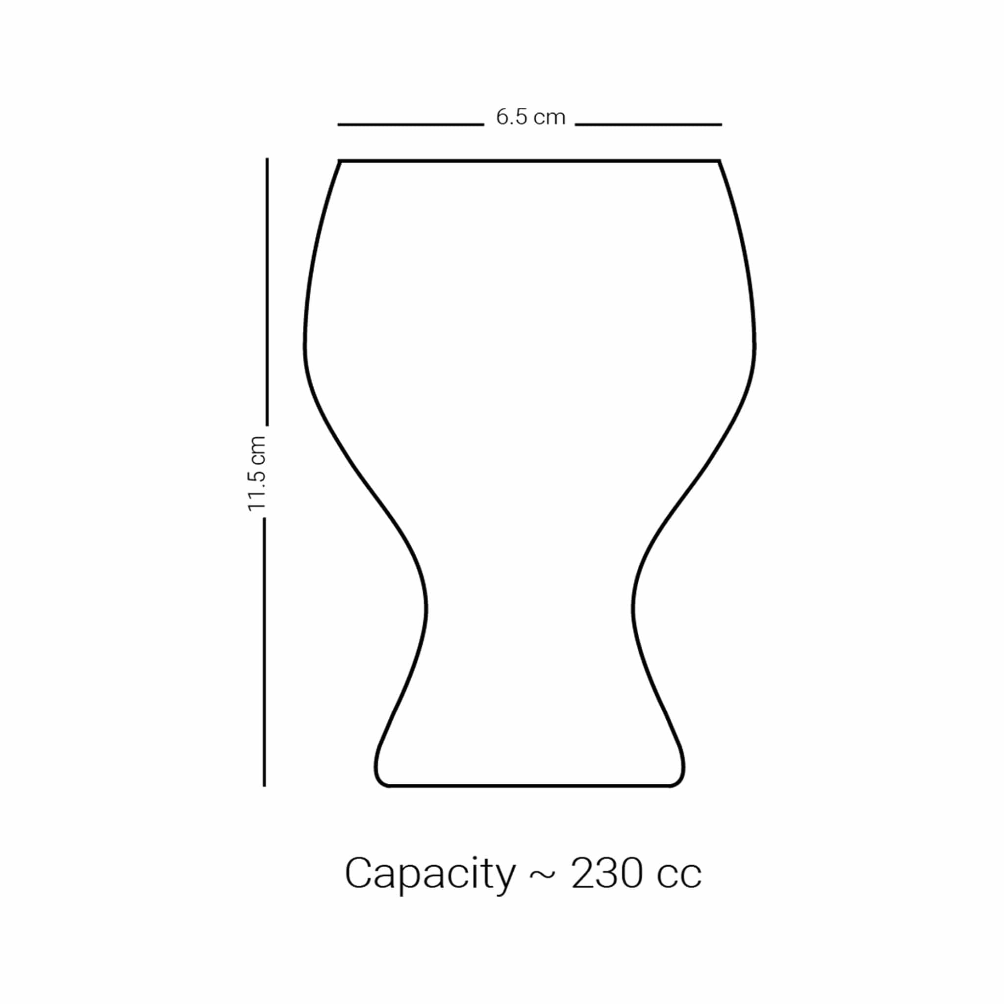 مجموعة ديملاج كريم من 6 قطع سيقان كأس (ذهبي)
