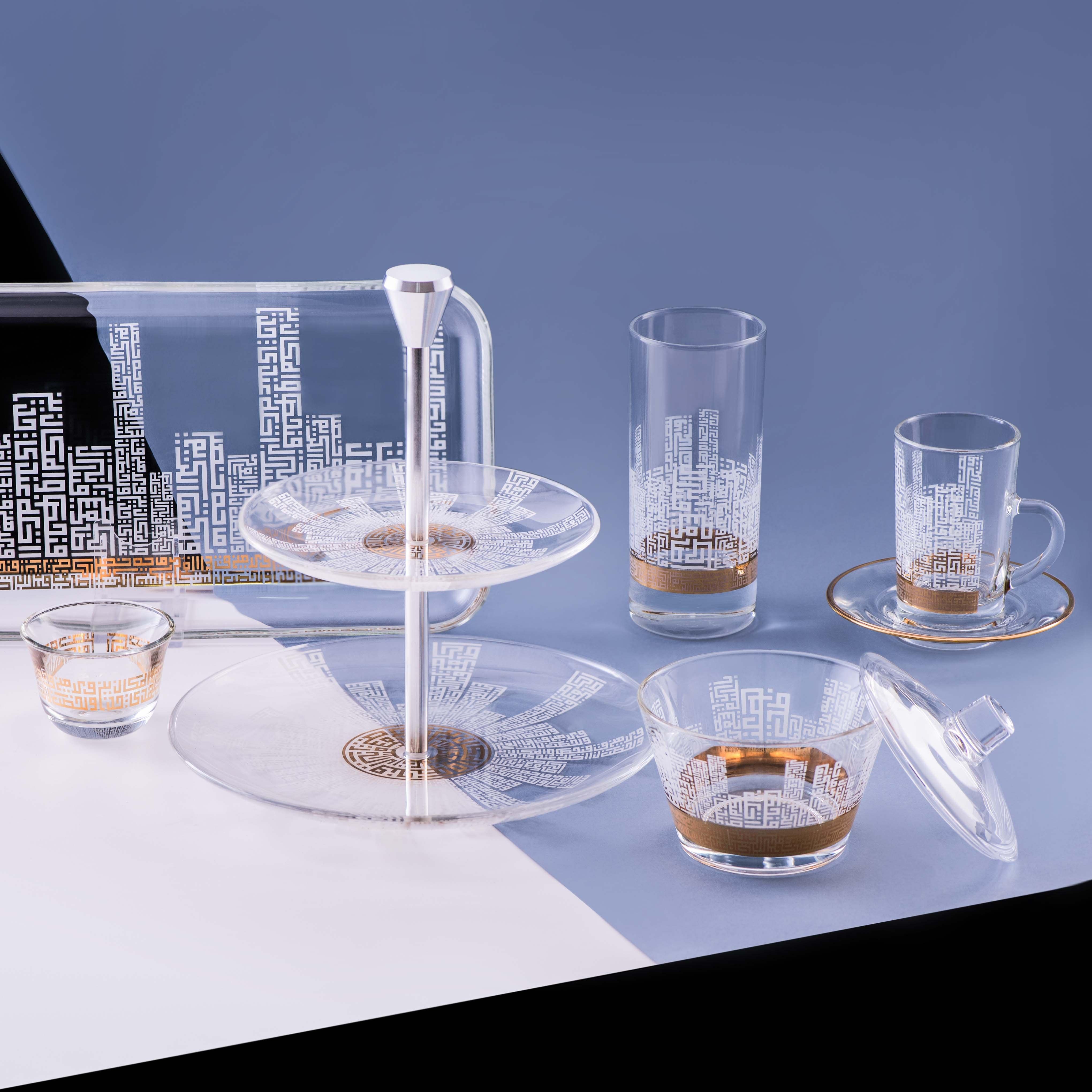 مجموعة أكواب ديملاج أبراج، 6 قطع (ذهبي)