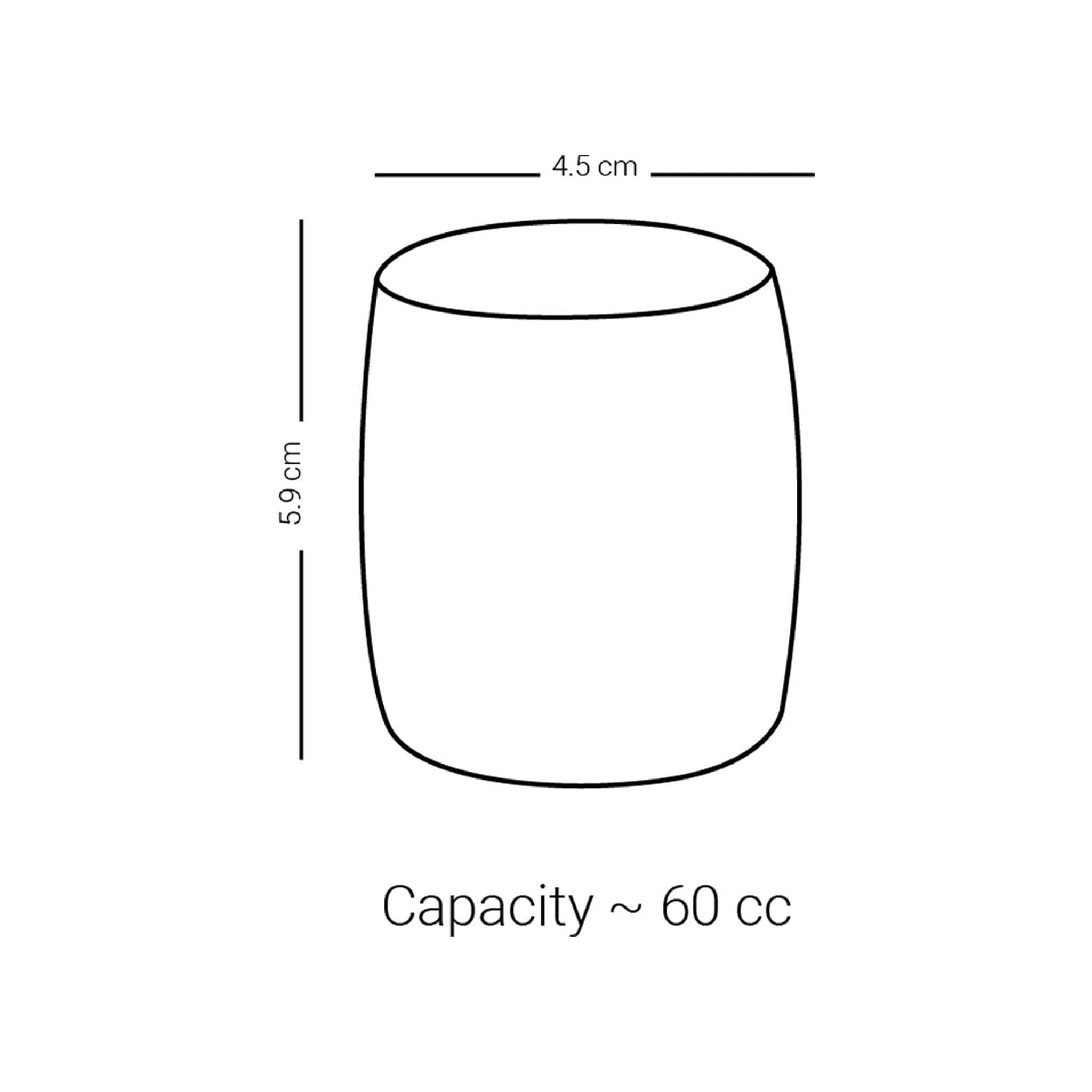 مجموعة ديملاج سرور من 6 أكواب قصيرة (ذهبية)
