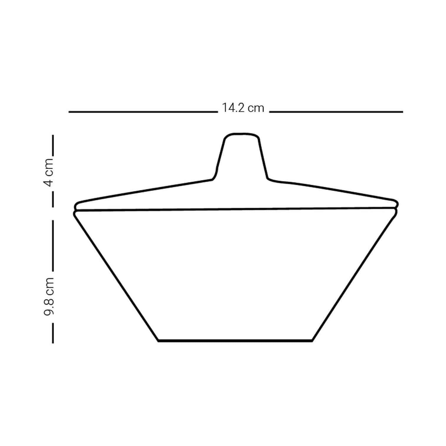 وعاء تقديم ديملاج كريم مع غطاء (ذهبي)