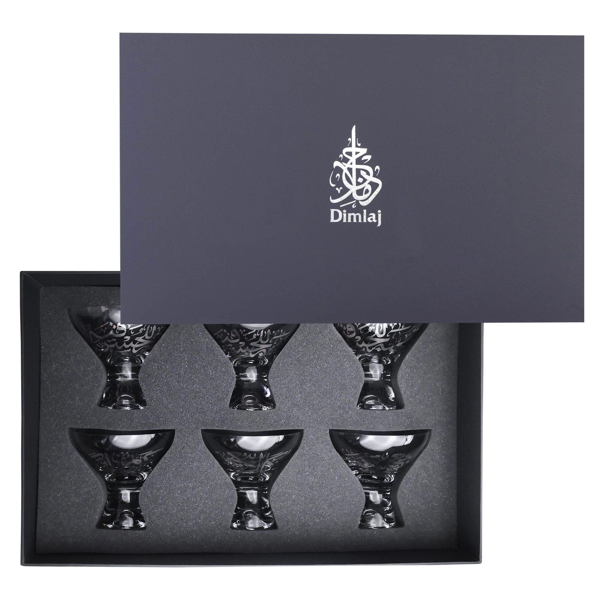 مجموعة ديملاج كريم من 6 أكواب آيس كريم (بلاتينيوم)