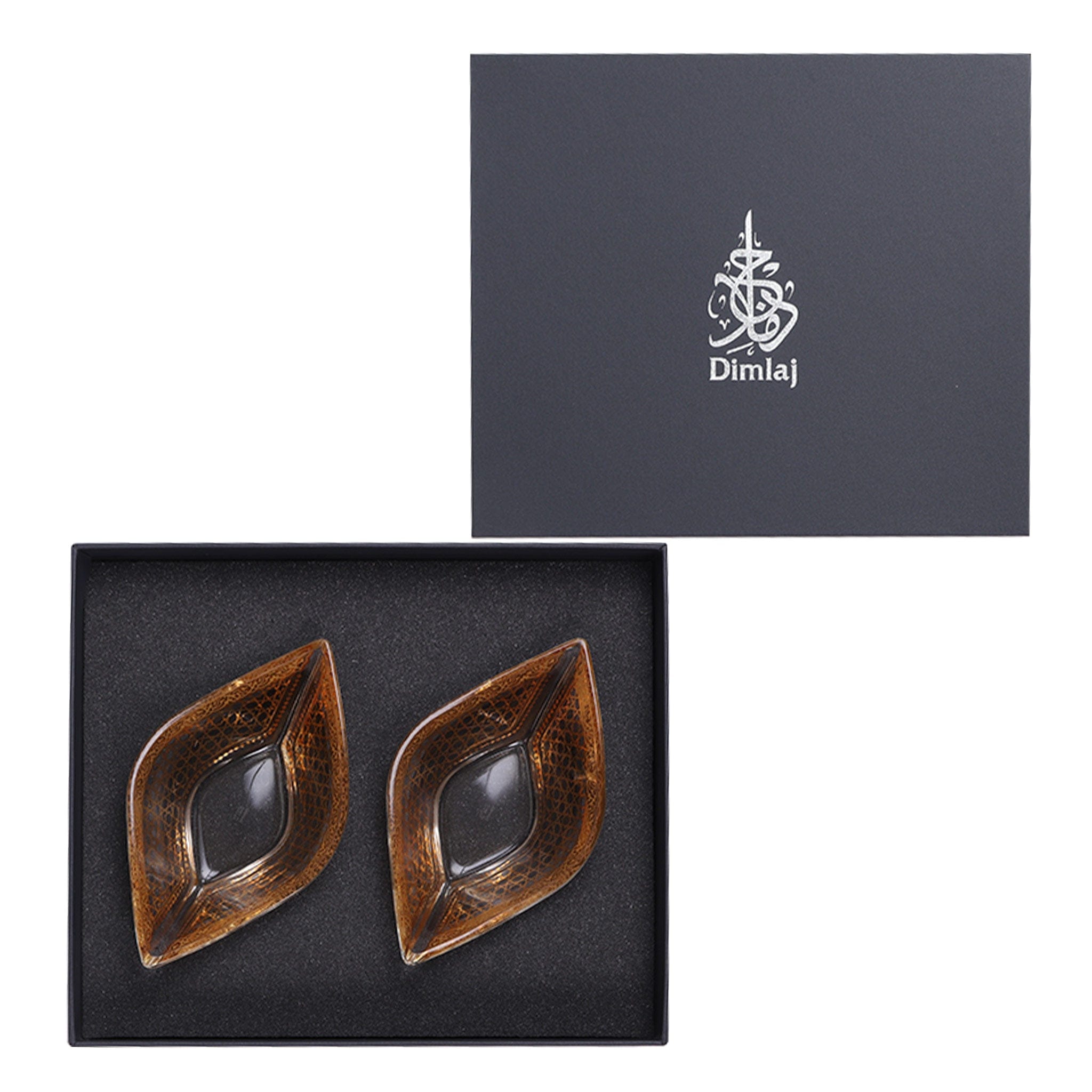 مجموعة ديملاج قرطبة من قطعتين من أوعية التقديم الصغيرة (ذهبي)