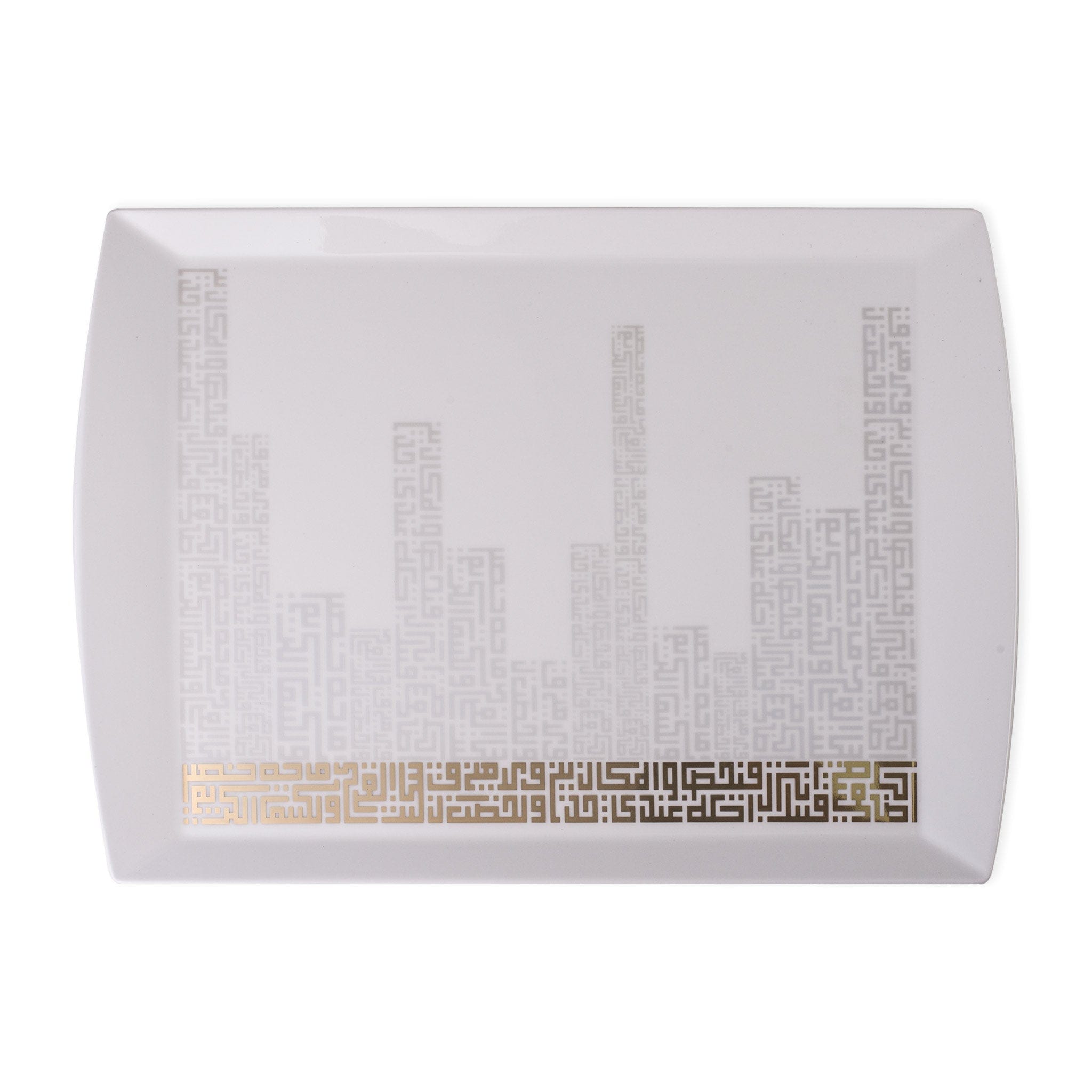 طبق ديملاج أبراج مستطيل متوسط الحجم (ذهبي)