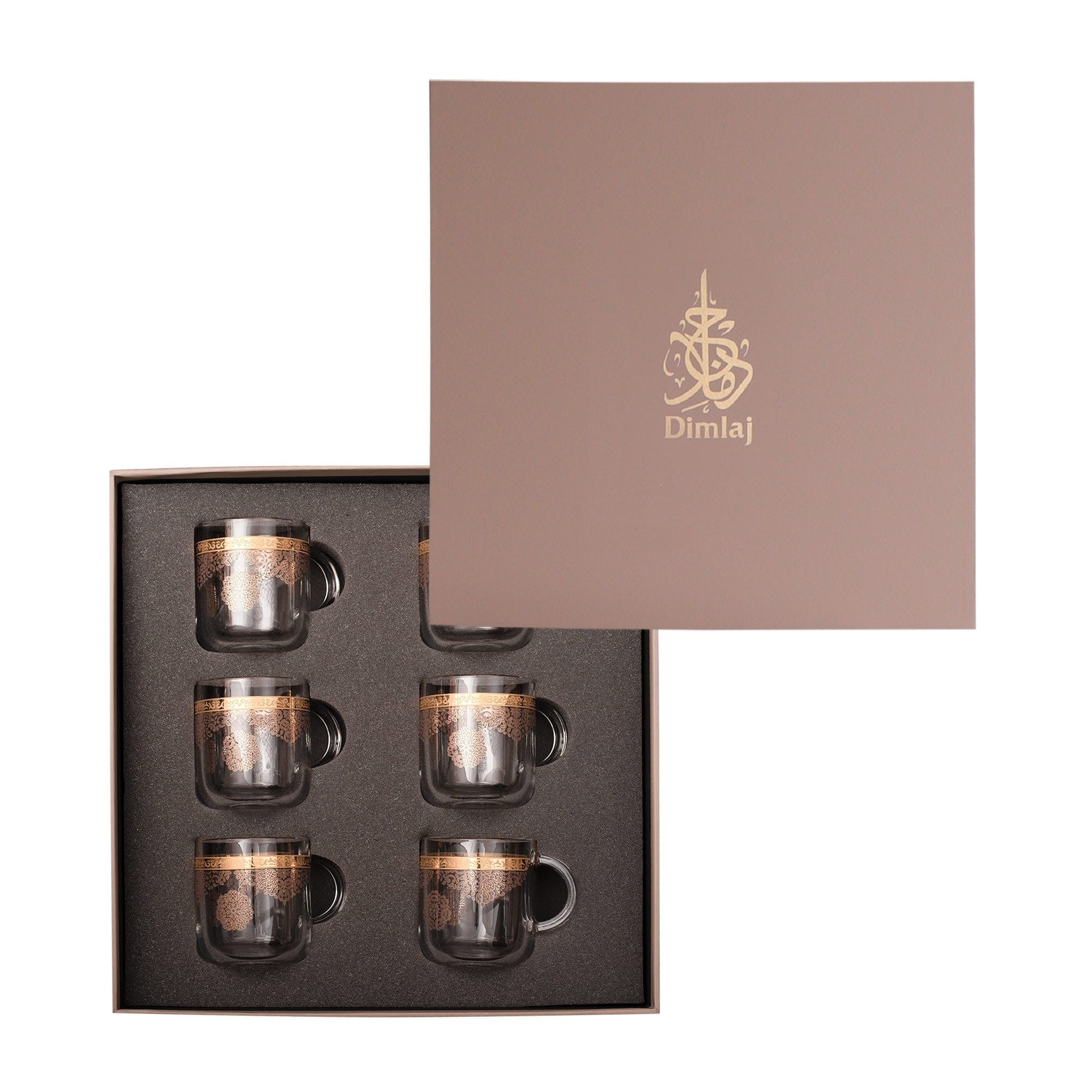 مجموعة أكواب ديملاج سيلينا، 6 قطع (ذهبي ووردي)