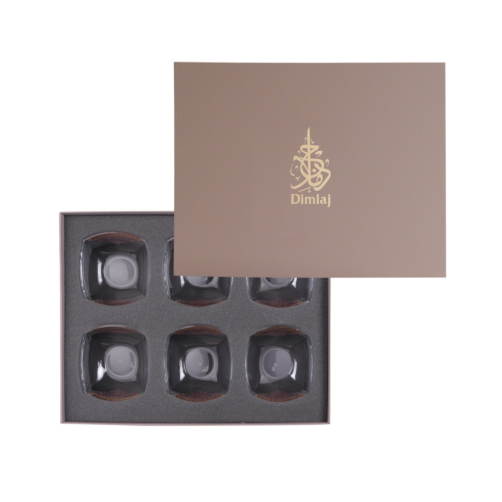 مجموعة ديملاج سيلينا من 6 أوعية تقديم (ذهبي ووردي)