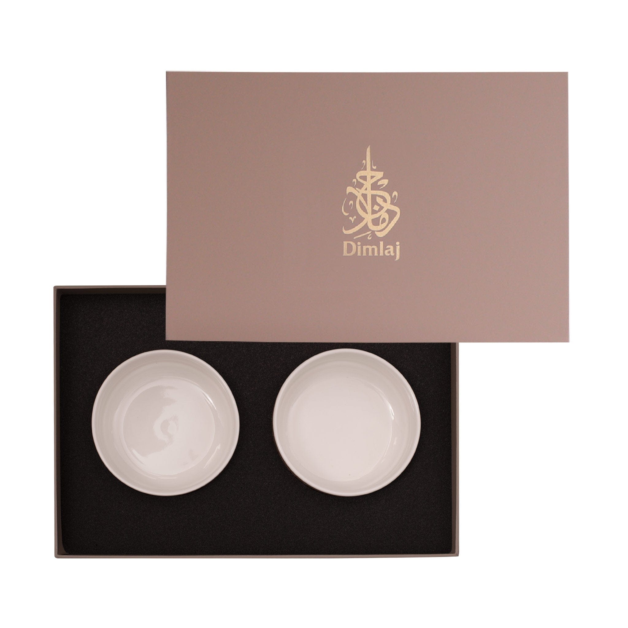 مجموعة ديملاج سيلينا من وعاءين بورسلين (ذهبي ووردي)