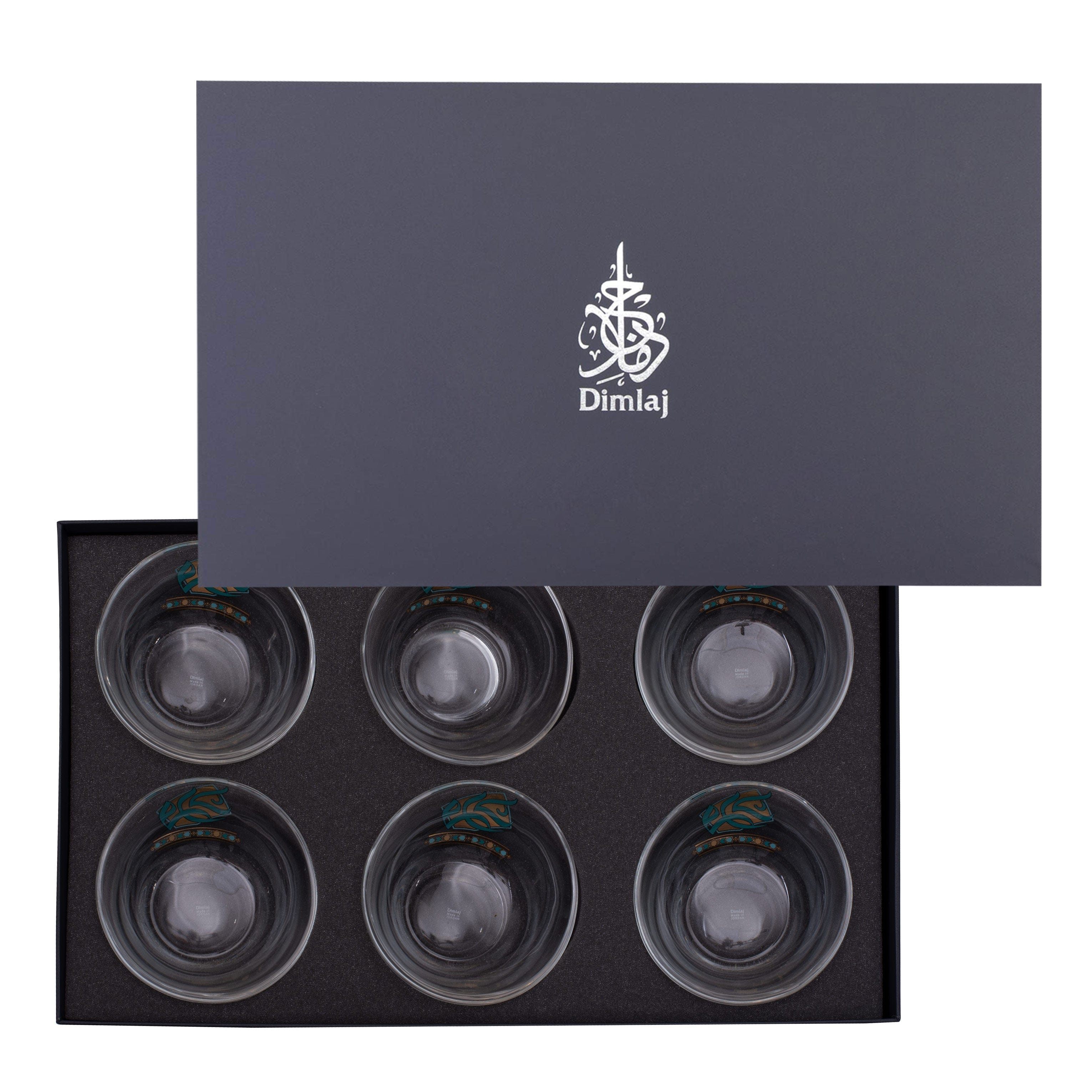 مجموعة ديملاج ورود من 6 أوعية تقديم (ذهبي وأخضر)