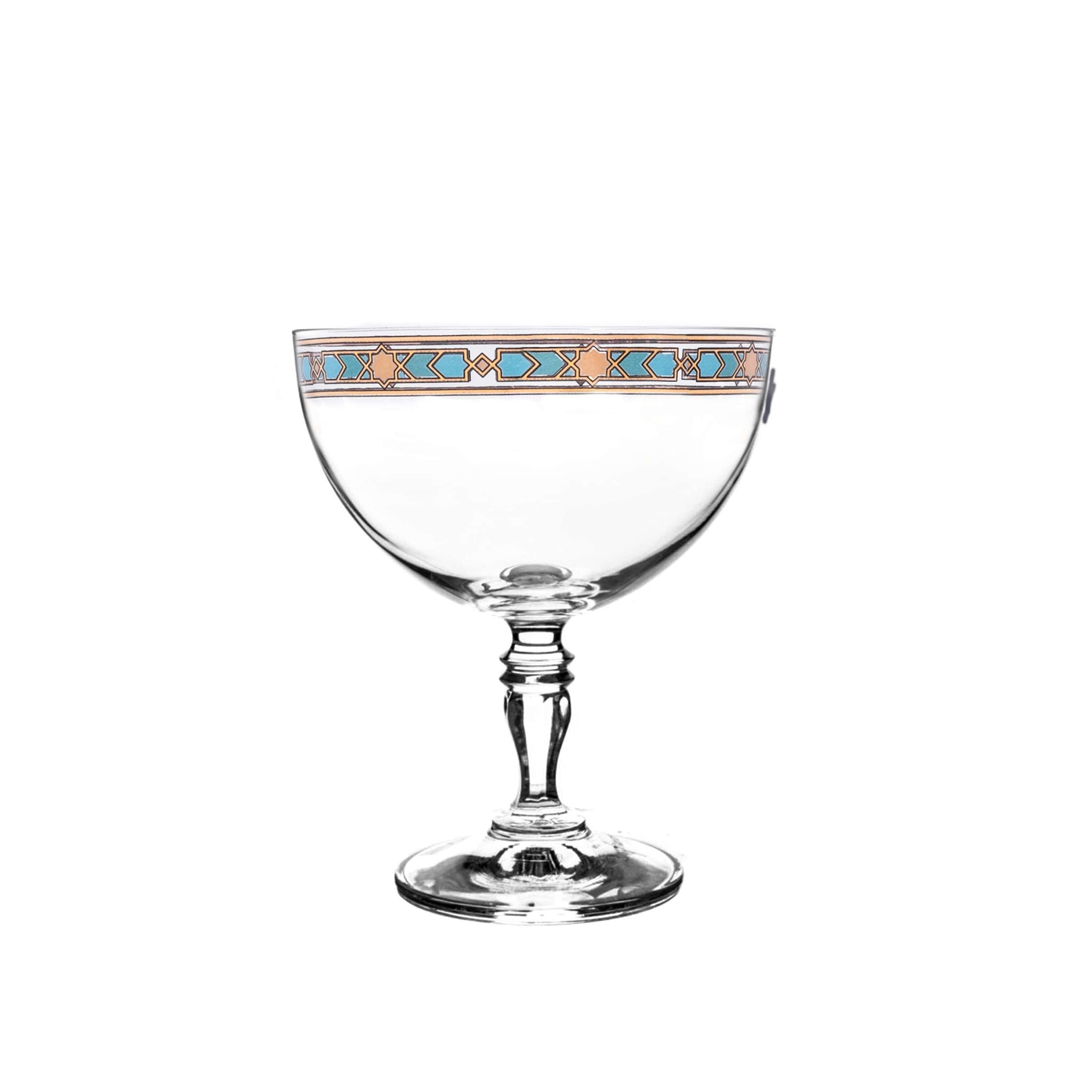 مجموعة ديملاج ورود من 6 أكواب آيس كريم (ذهبي وأخضر)