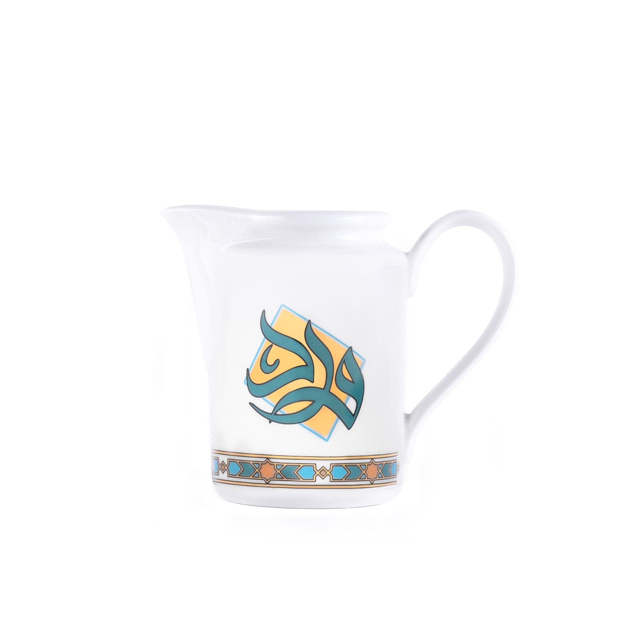 مجموعة دملاج ورود من قطعتين من أوعية الحليب الصغيرة (ذهبي وأخضر)