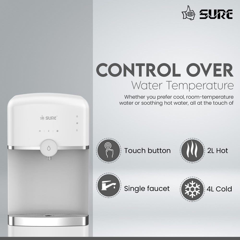 موزع مياه Sure ذو التحميل السفلي مع خاصية التحكم باللمس