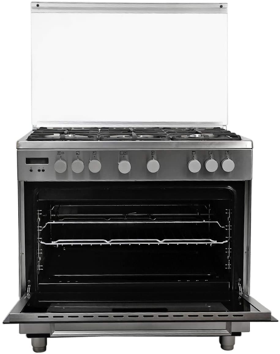 Electrolux ELUX 90X60 5GB GAS OVEN F.SAFETY CAST IRON GRIDS S.STEEL-EKG941AAOX - Jashanmal Home