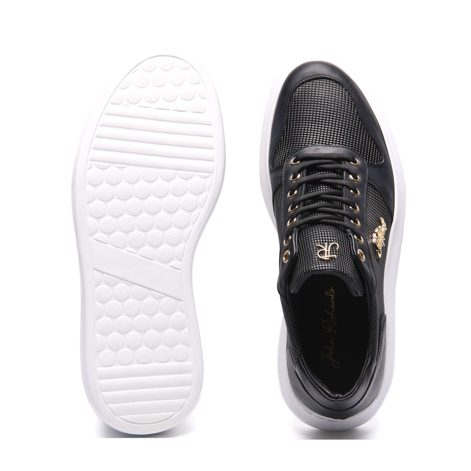 حذاء رياضي رجالي من جون ريتشاردو باللون الأسود - 17256-1