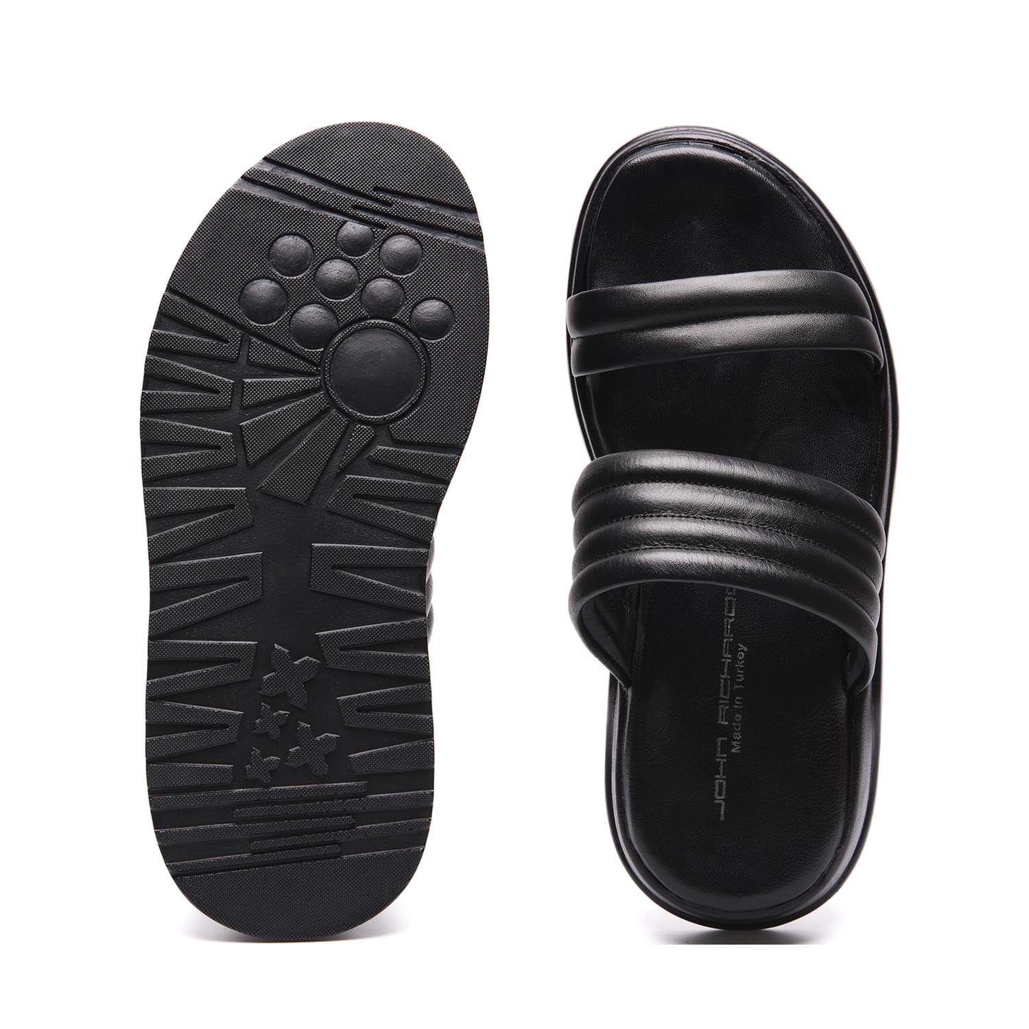 صندل جون ريتشاردو للرجال باللون الأسود - 2872-1