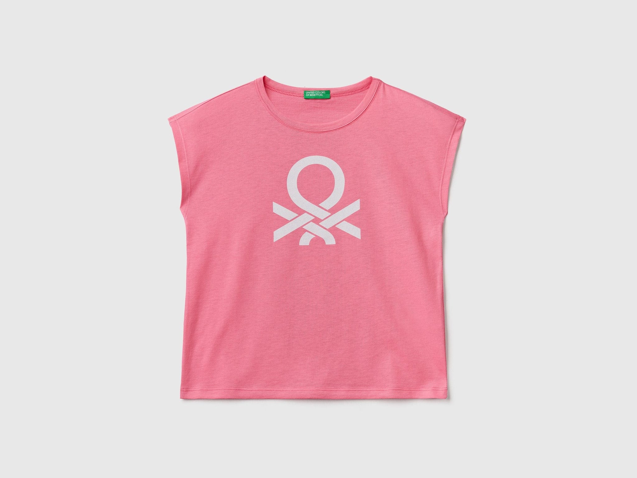 T-shirt with glitter print logo