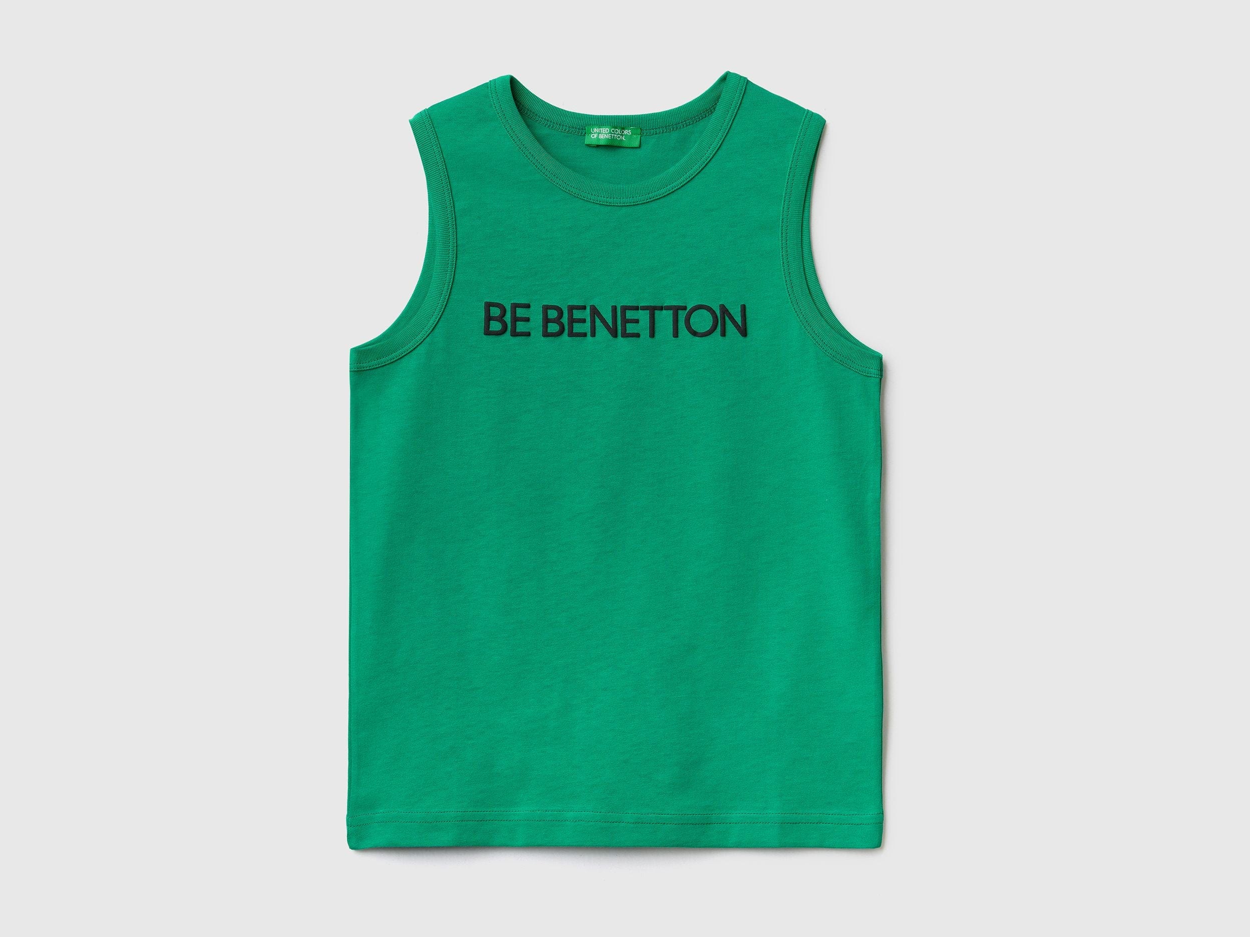 Tank top in 100% organic cotton with logo
