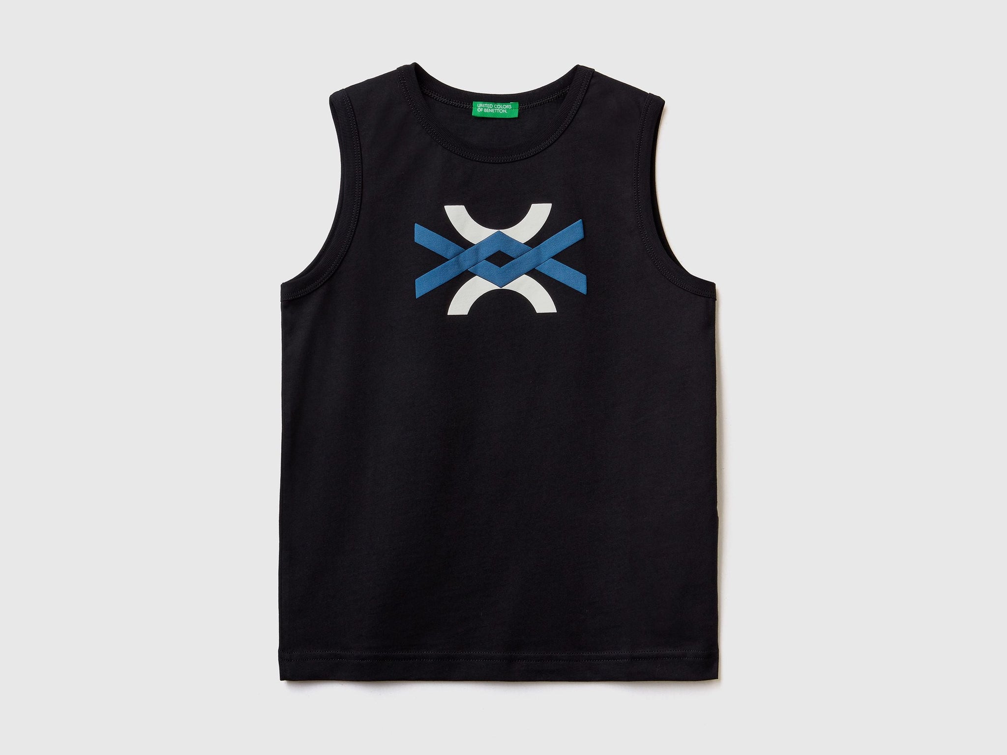 Tank top in 100% organic cotton with logo