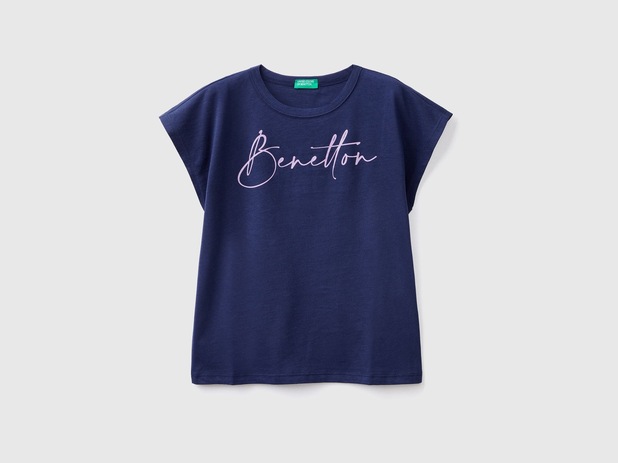 T-shirt with glitter print logo