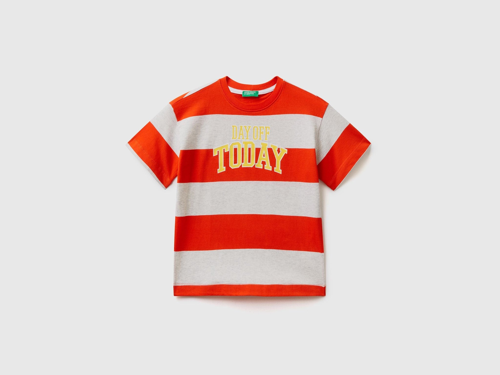 Striped t-shirt with print