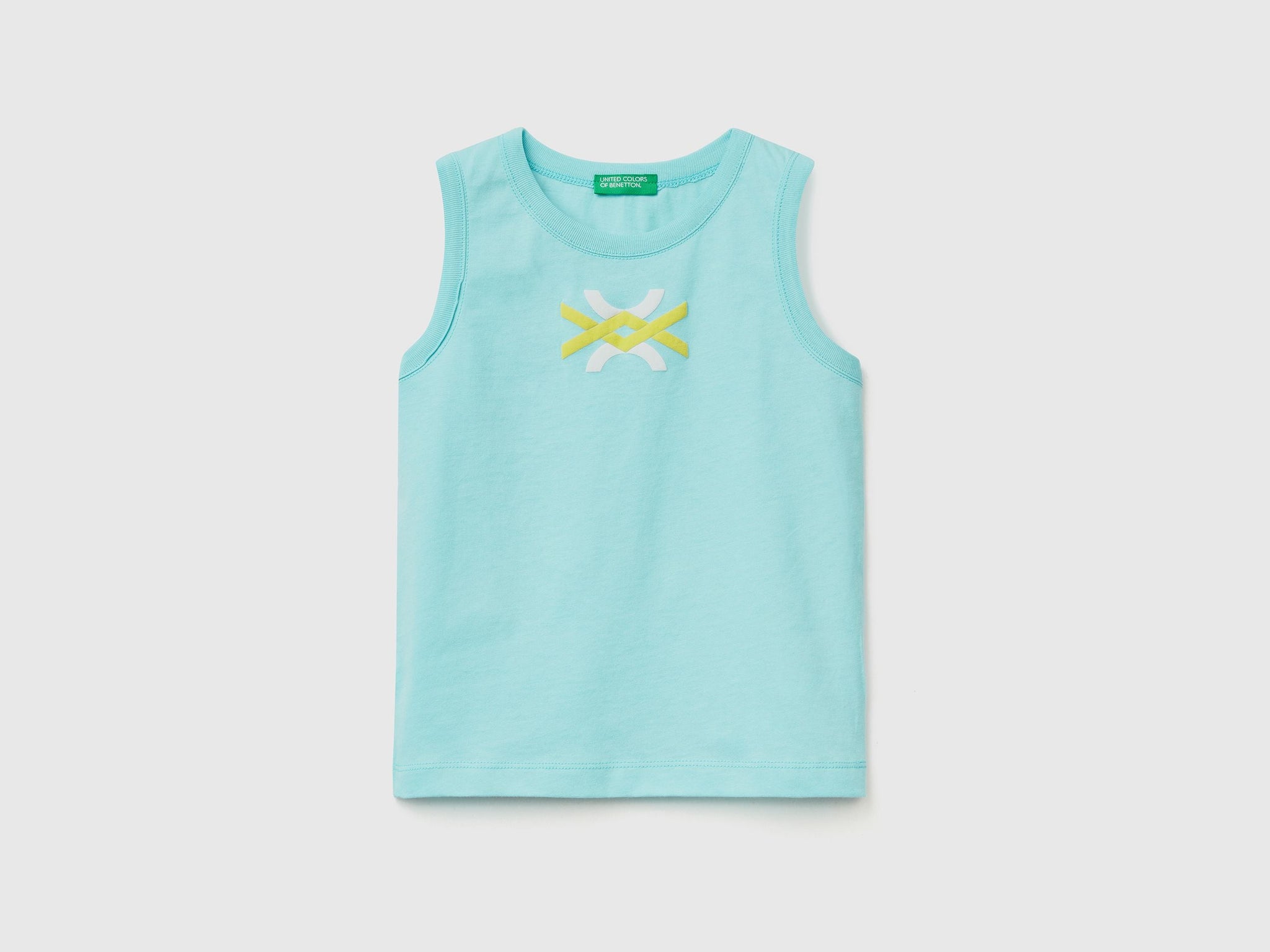 Tank top in 100% organic cotton with logo
