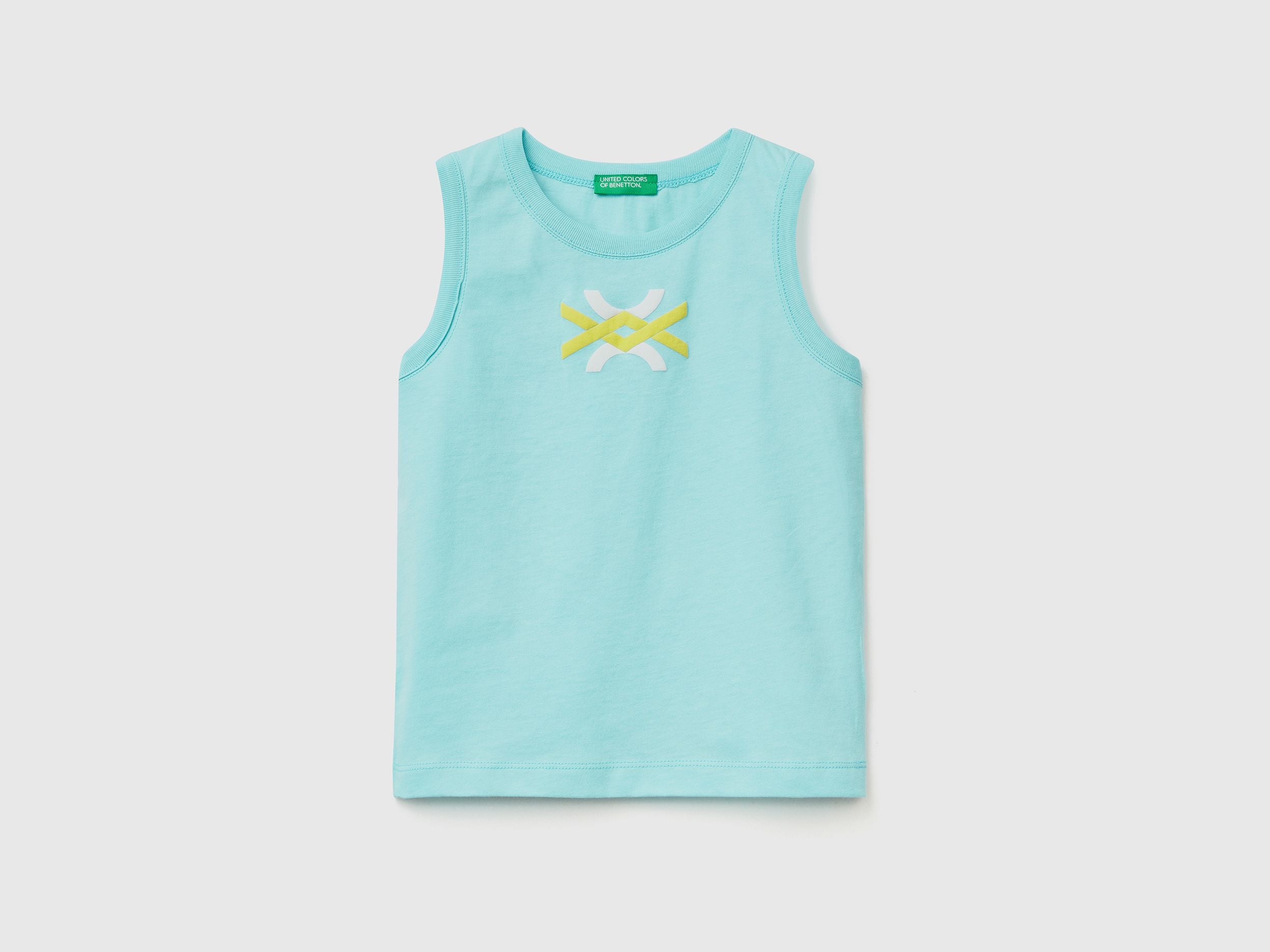 Tank top in 100% organic cotton with logo