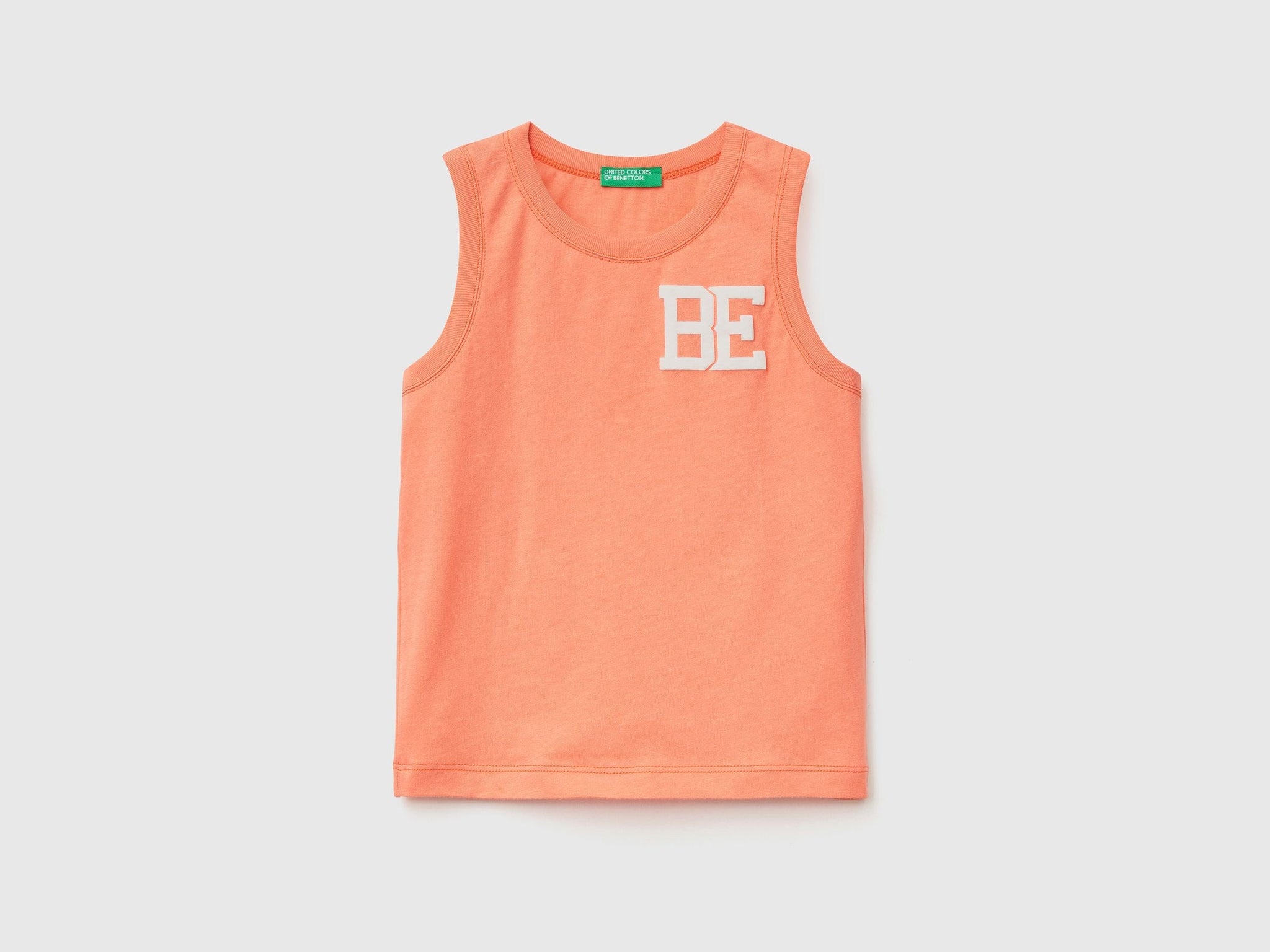 Tank top in 100% organic cotton with logo