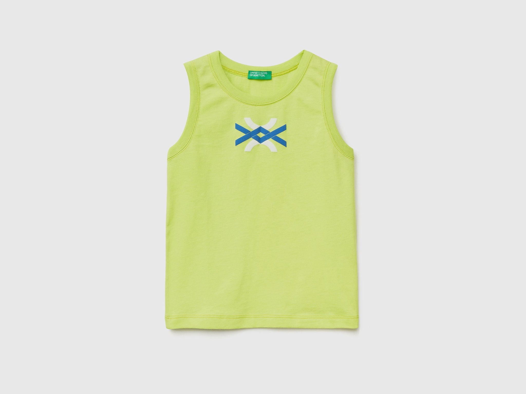 Tank top in 100% organic cotton with logo