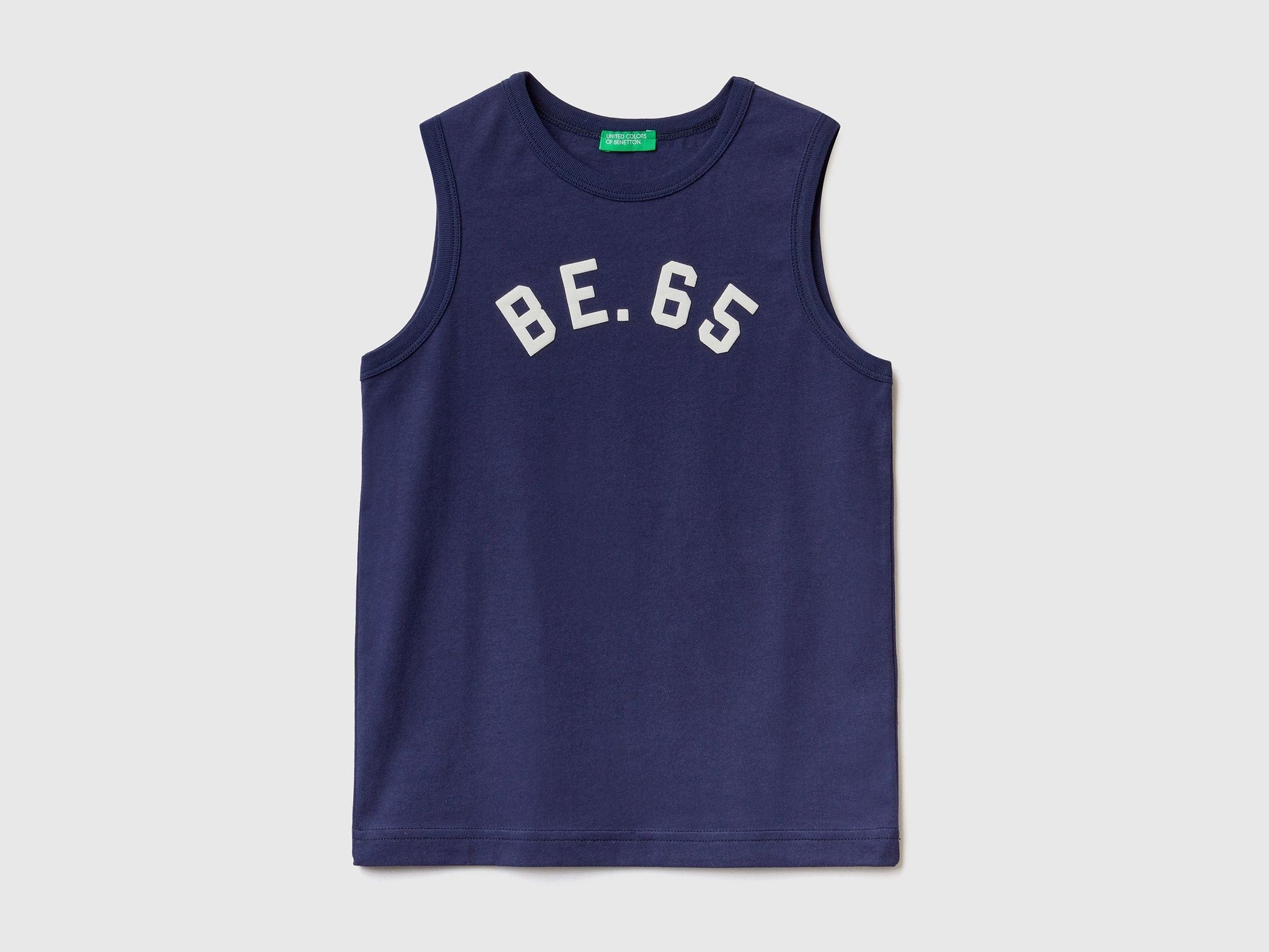 Tank top in 100% organic cotton with logo