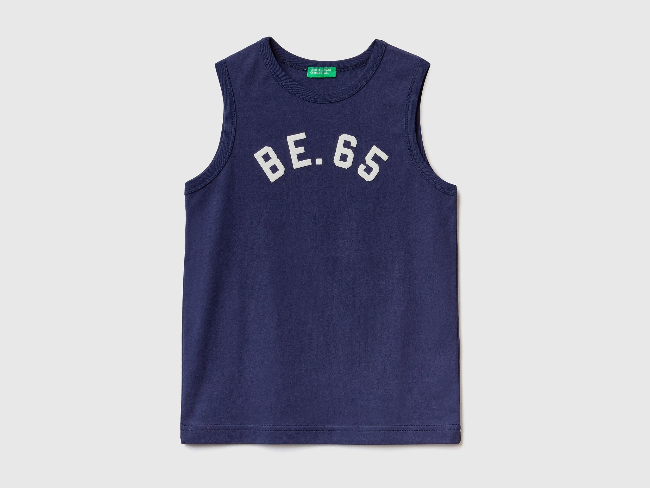 Tank top in 100% organic cotton with logo