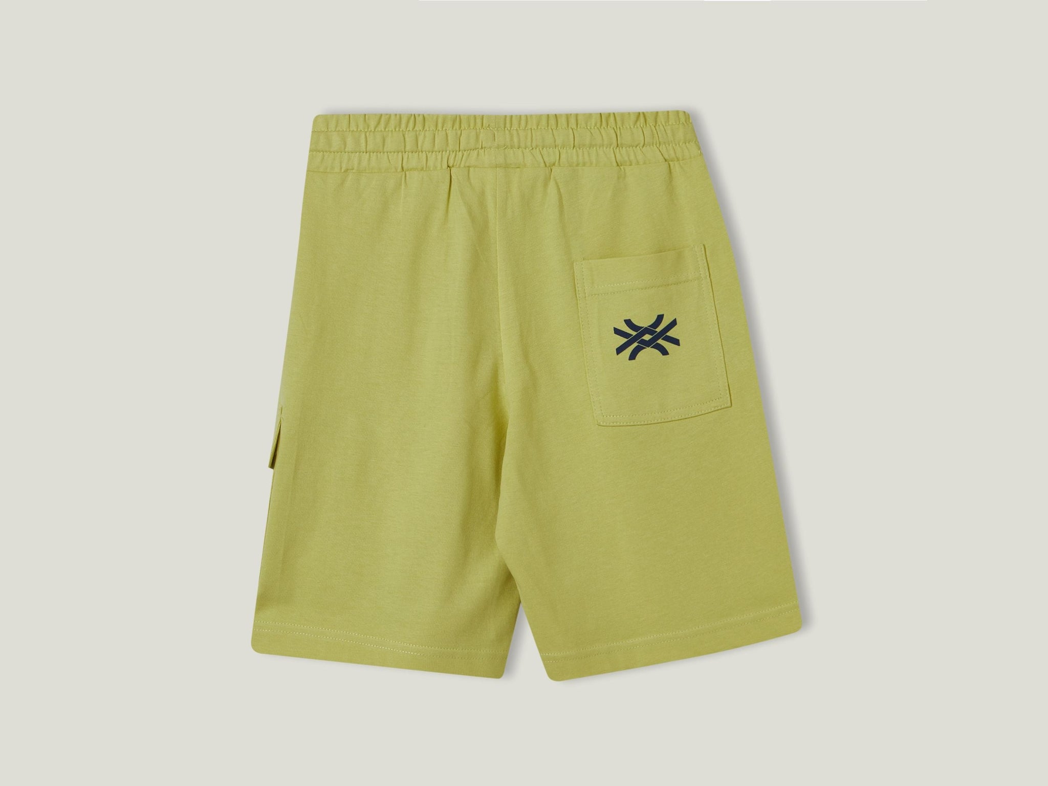 برمودا من قماش الجيرسي مع جيوب