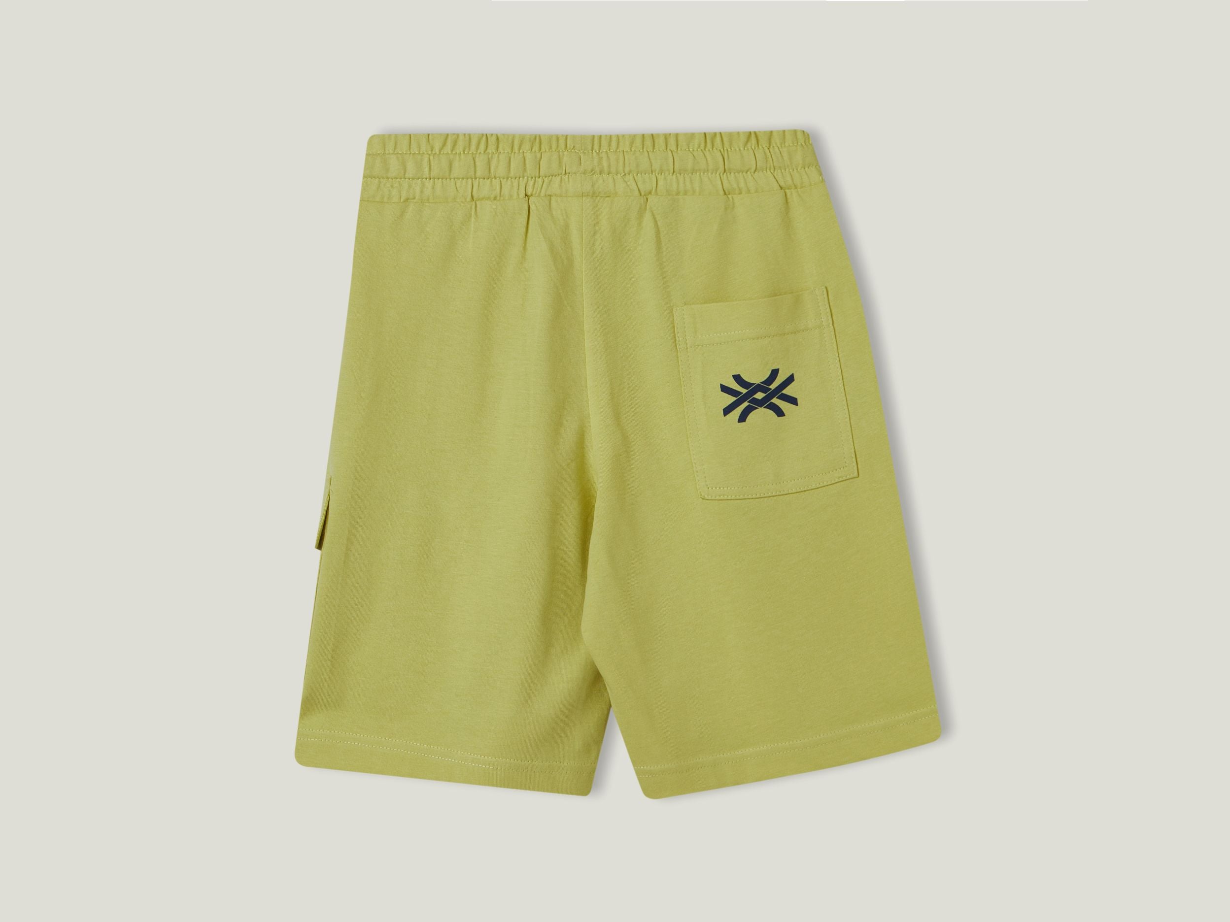 برمودا من قماش الجيرسي مع جيوب