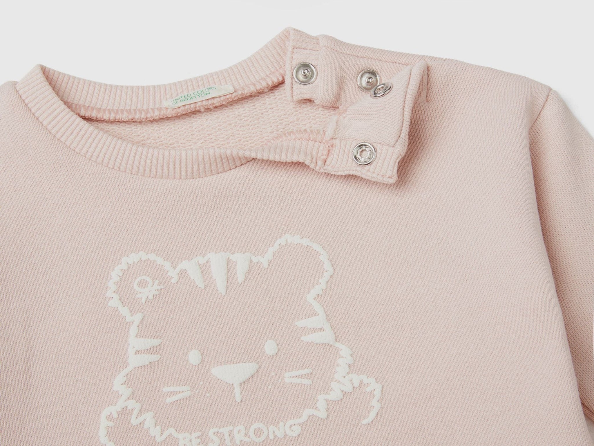 سويت شيرت ناعم من القطن العضوي مع طباعة