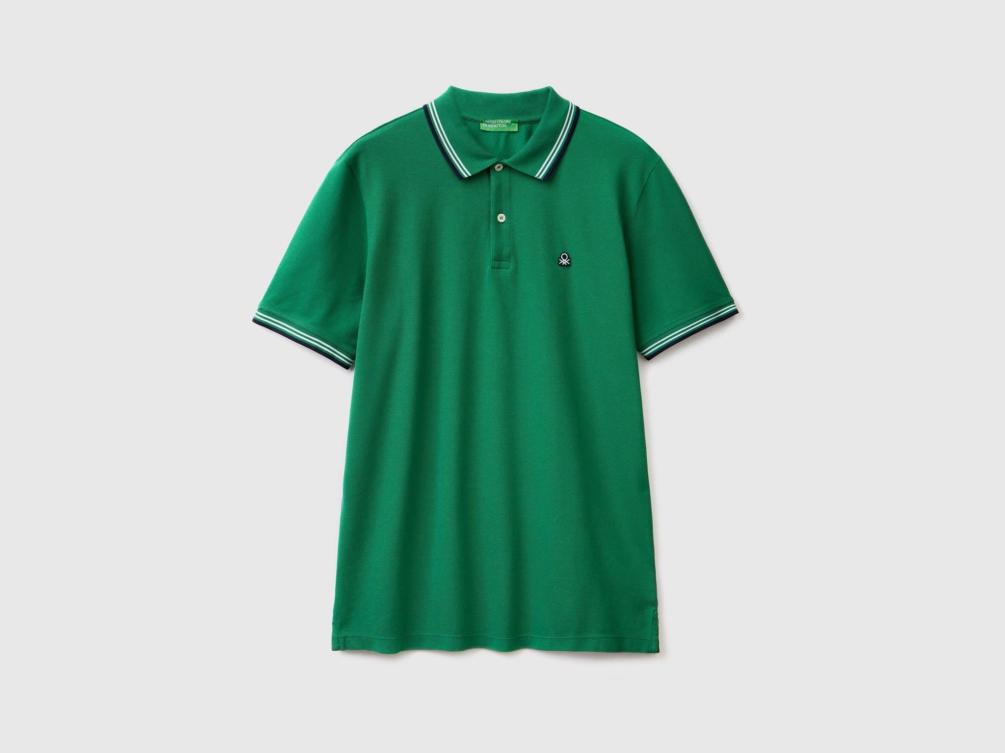 Short sleeve stretch cotton polo