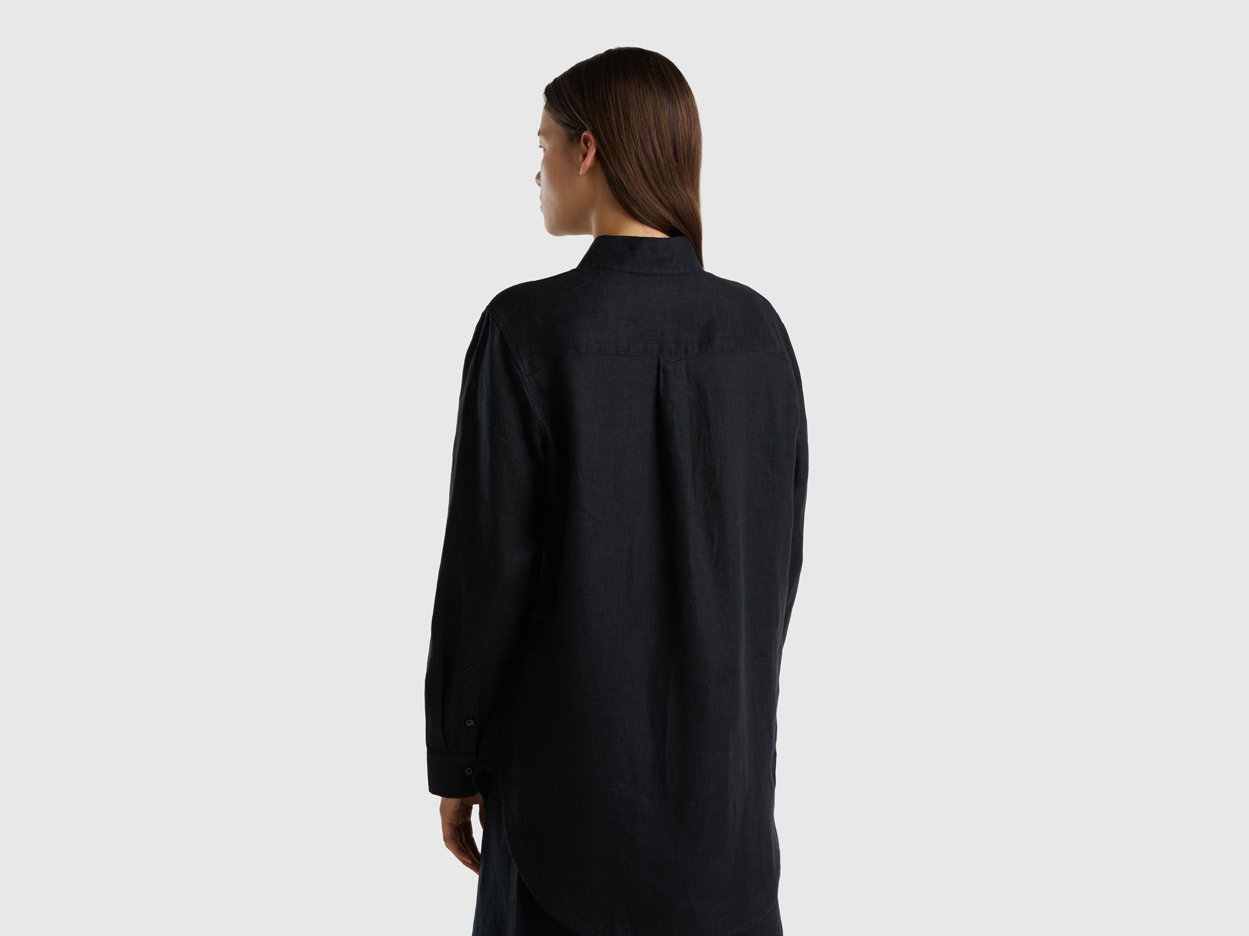 قميص طويل من الكتان الخالص