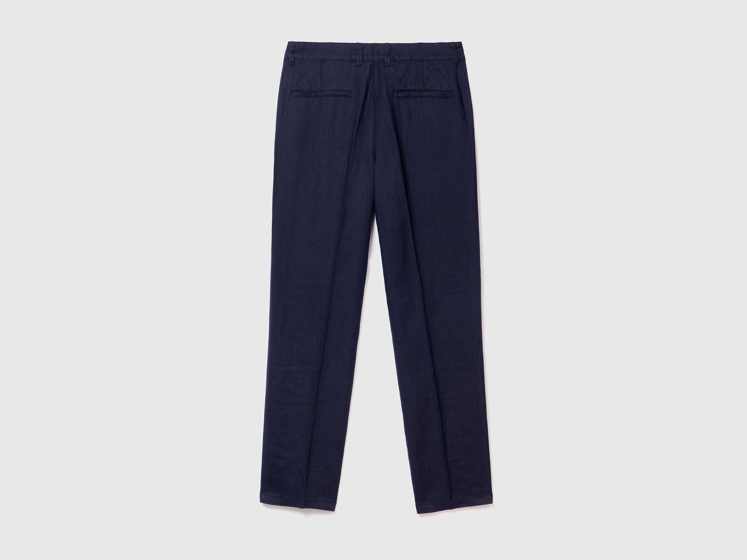 بنطال تشينو من الكتان الخالص