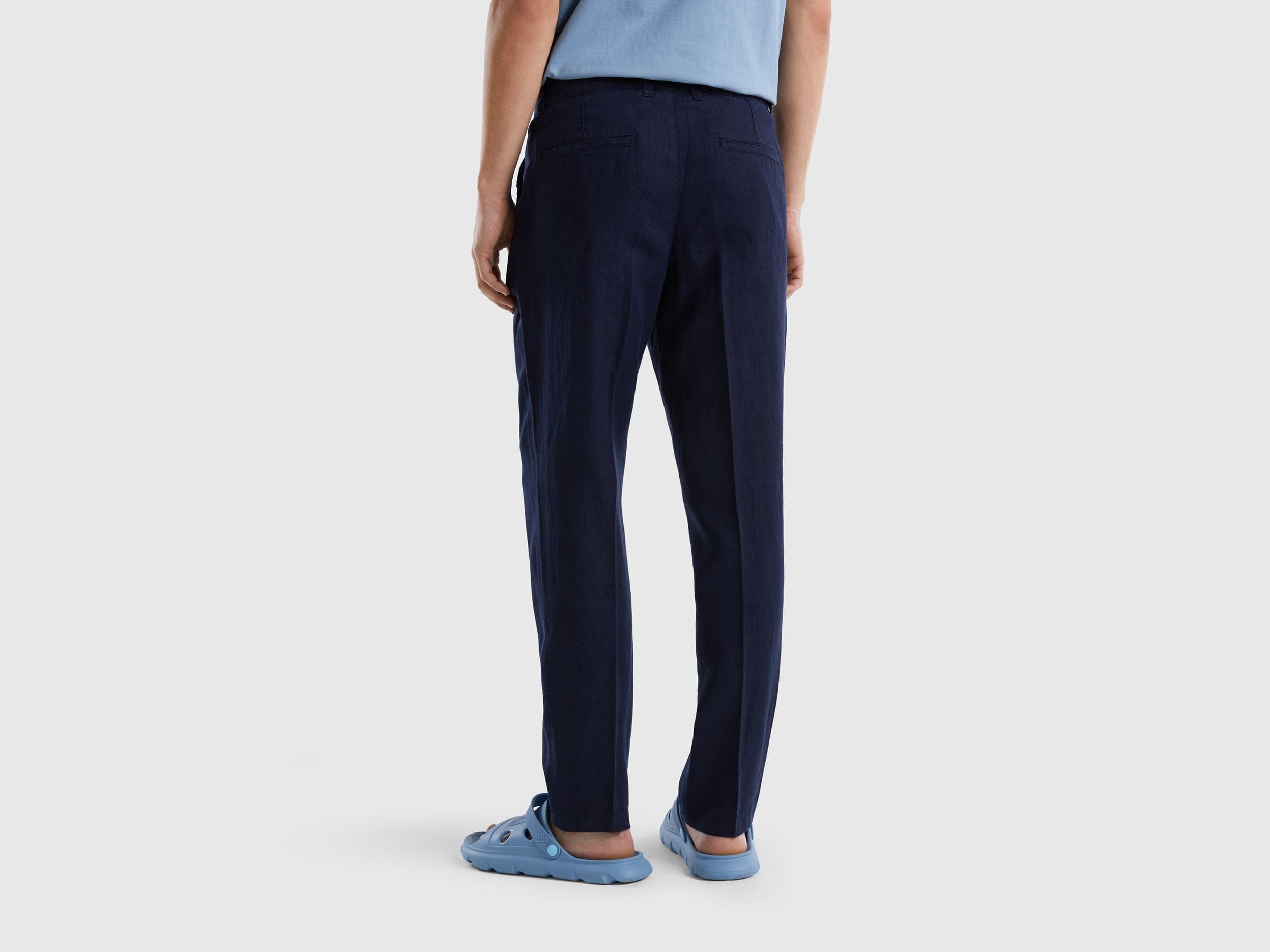 بنطال تشينو من الكتان الخالص