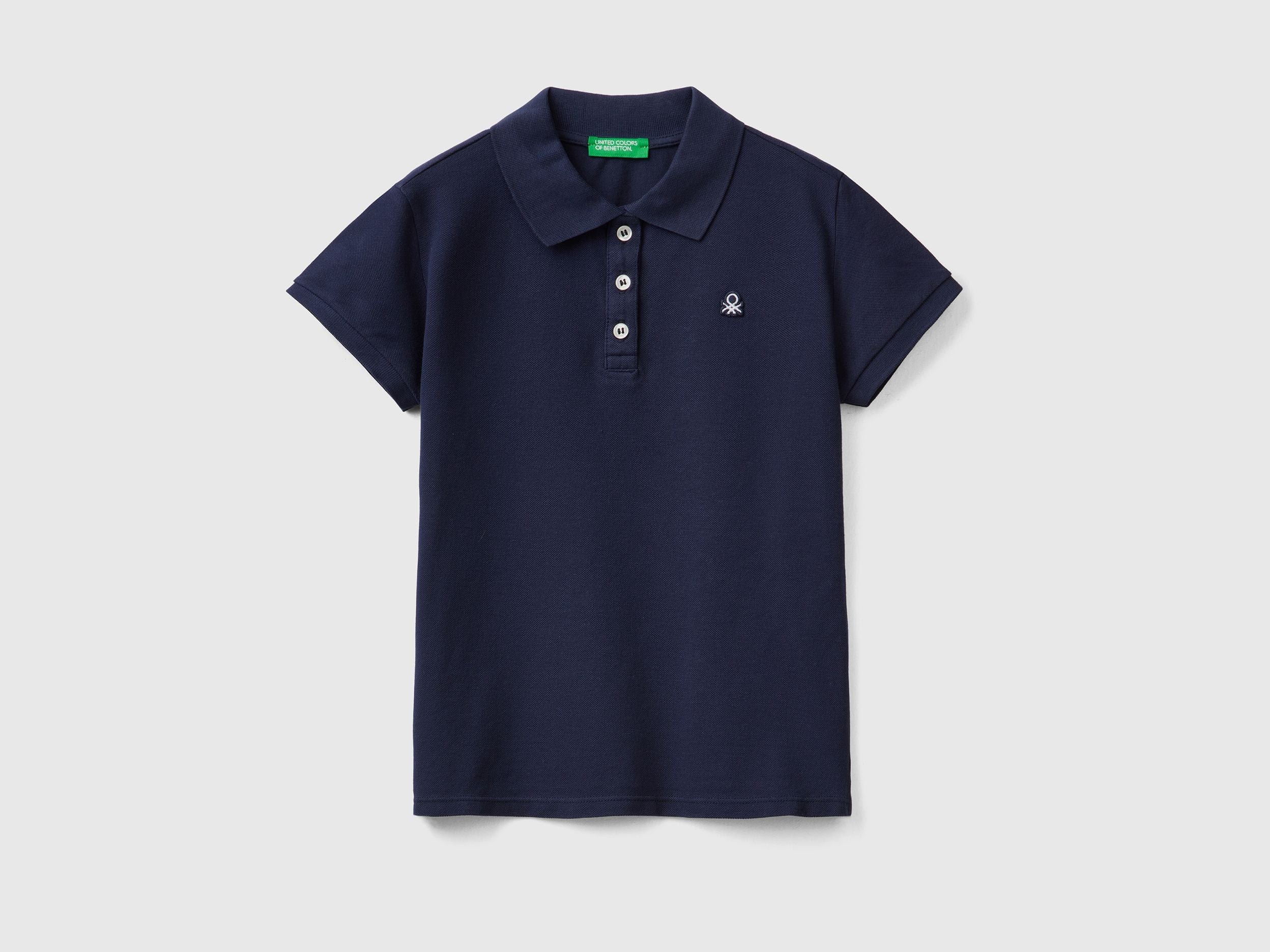 Short sleeve polo in organic cotton