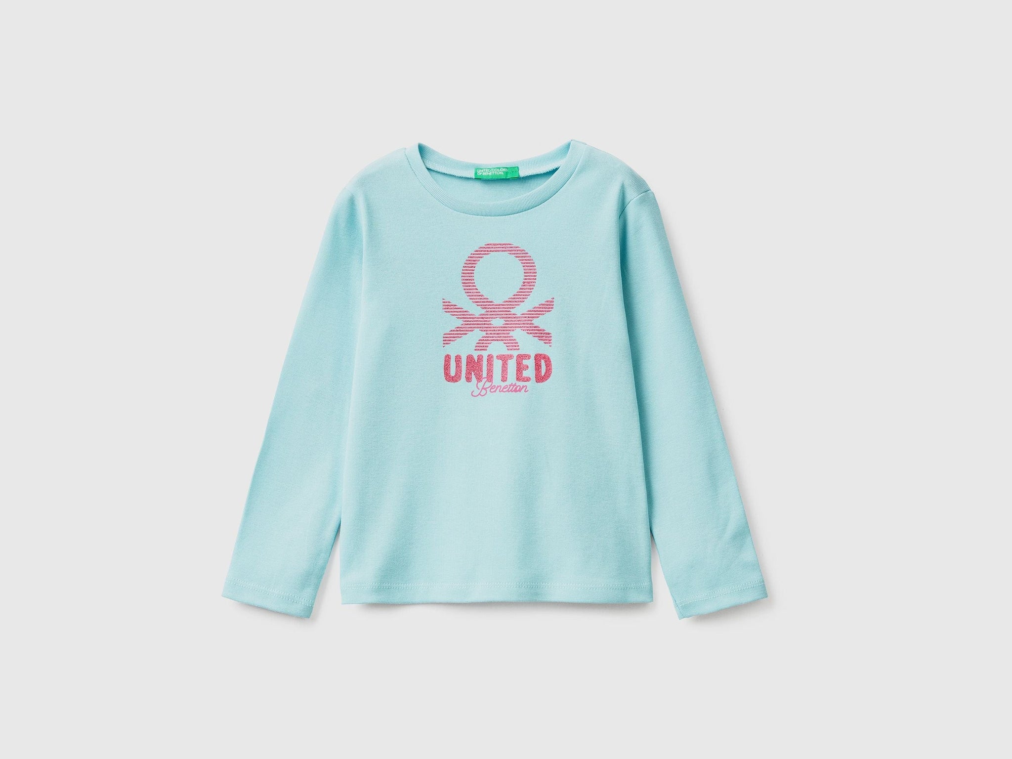 Long sleeve t-shirt with glitter print