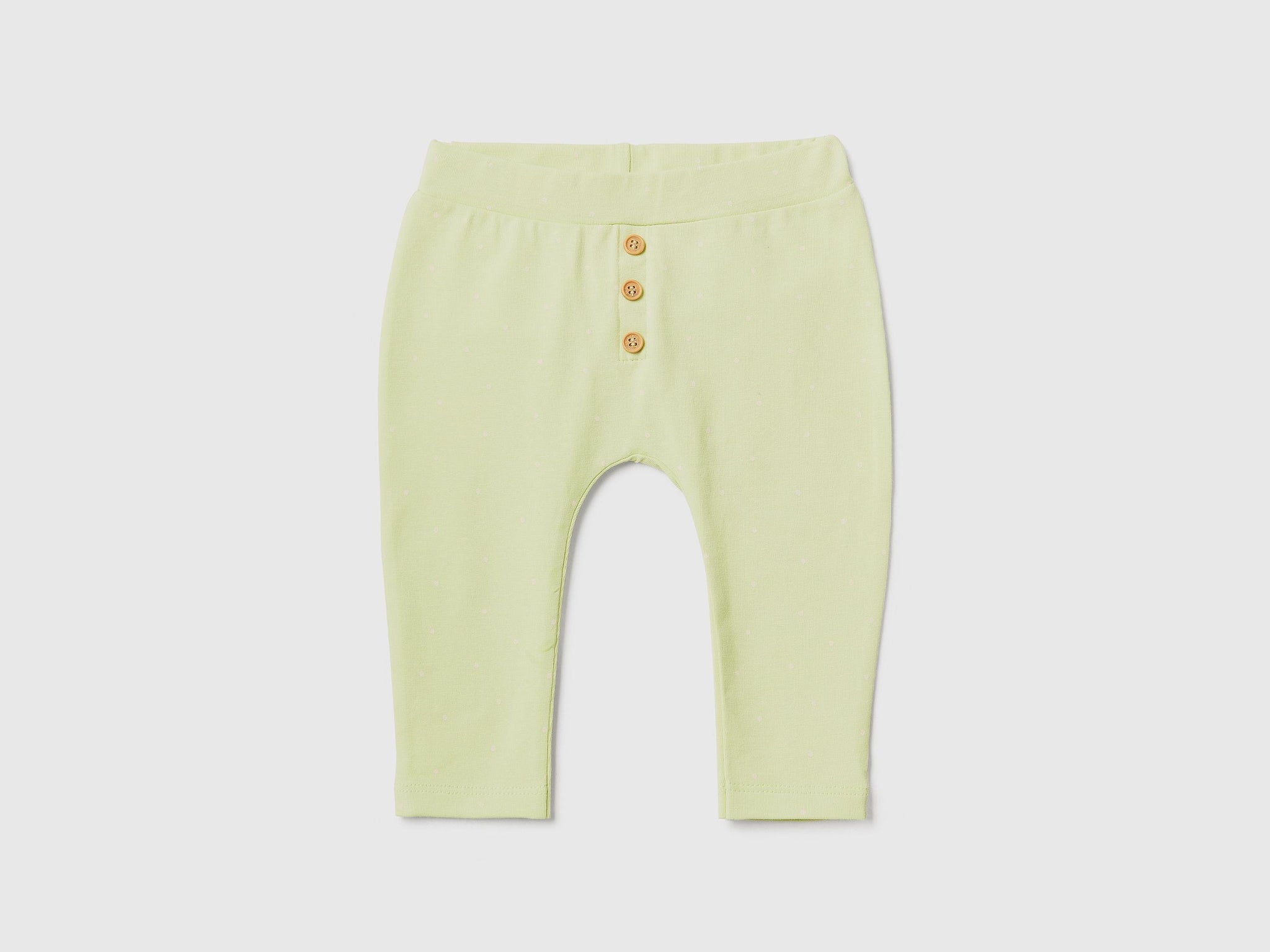 Patterned stretch cotton leggings