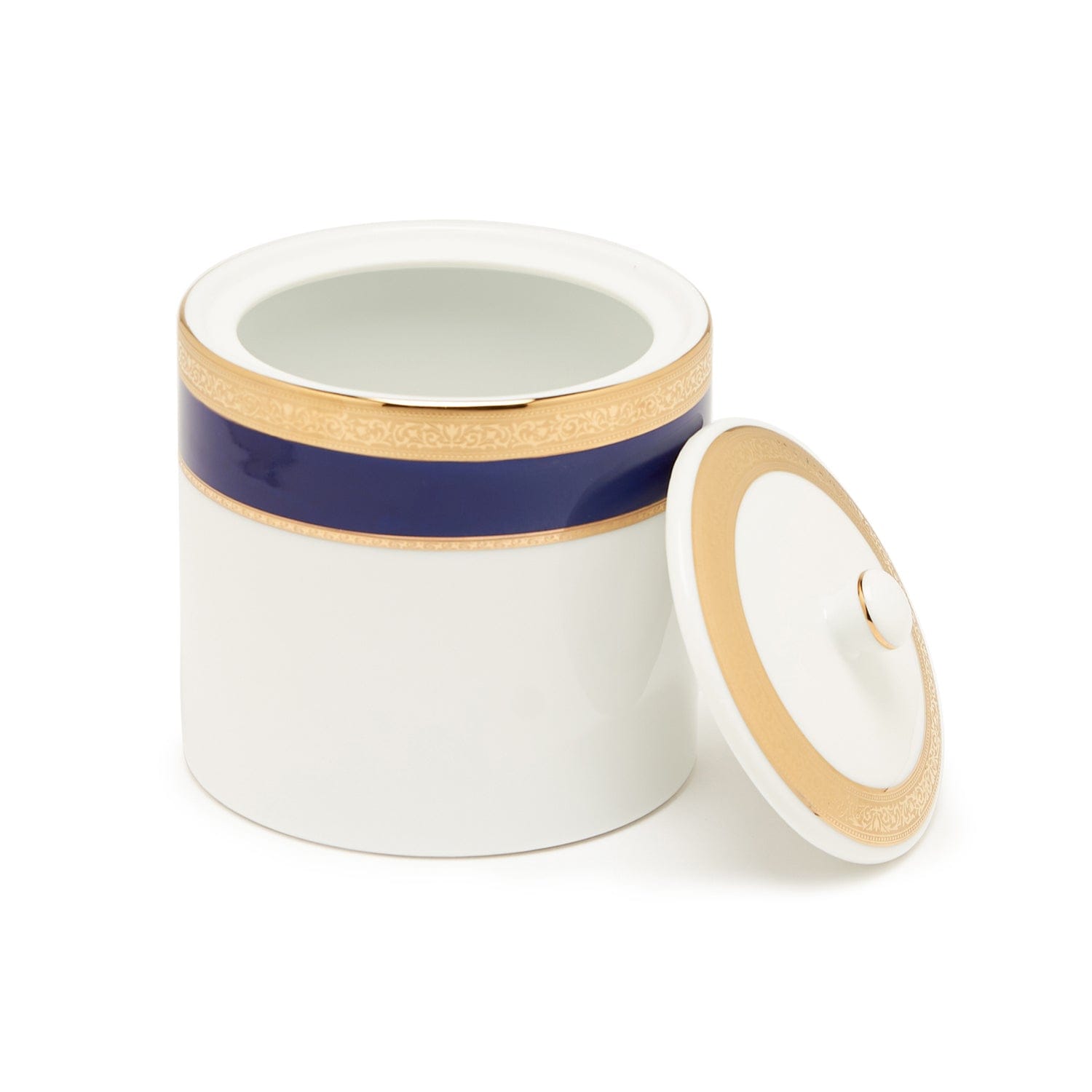 جرة دانكوتوا الفيكتورية ذات الغطاء الذهبي الكوبالت - صغيرة