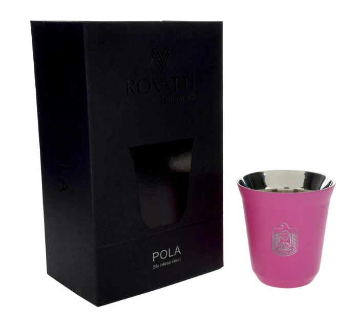 طقم أكواب روفاتي بولا الإمارات العربية المتحدة من الفولاذ المقاوم للصدأ، قطعتين - 175 مل