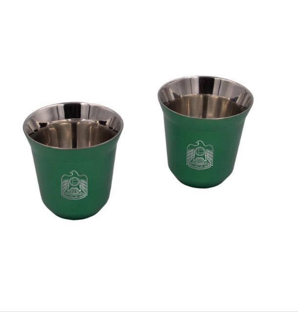 طقم أكواب روفاتي بولا الإمارات العربية المتحدة من الفولاذ المقاوم للصدأ، قطعتين - 85 مل