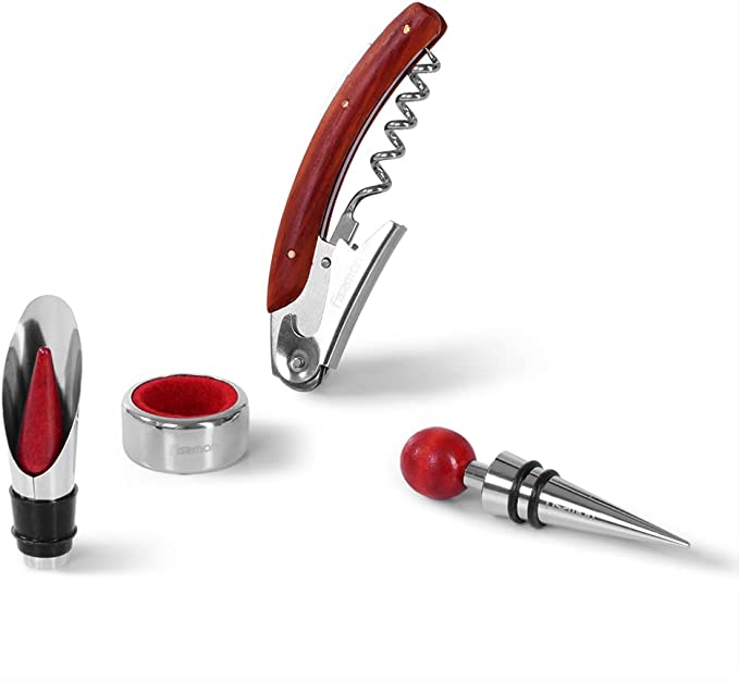 Fissman Wine Accessories Set 4 Pcs. (Stainless Steel+ Zinc Alloy)