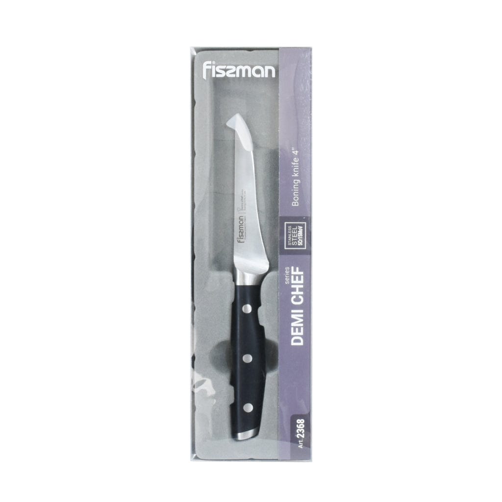 Fissman Demi Chef Non Stick Boning Knife Black/Silver 4inch
