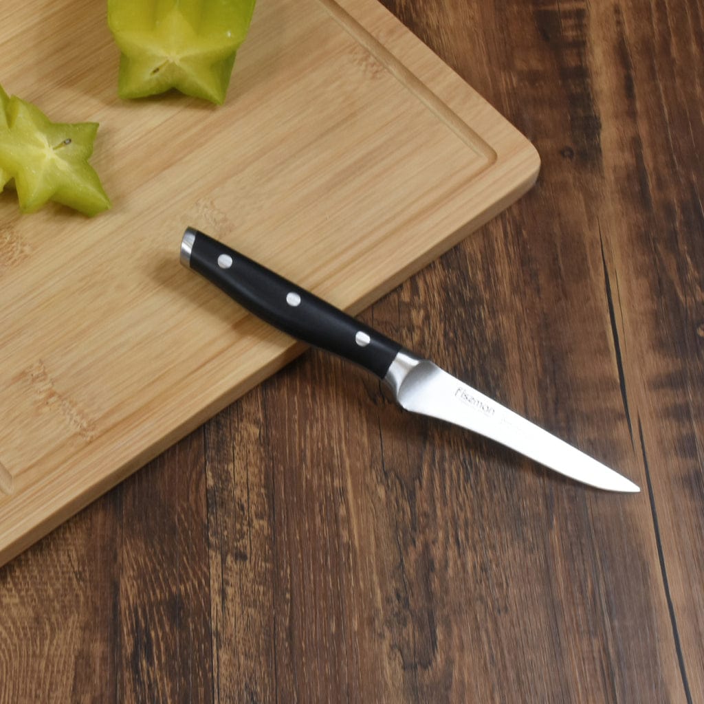 سكين فيسمان ديمي شيف غير لاصق لتقشير العظام، أسود/فضي، 4 بوصات