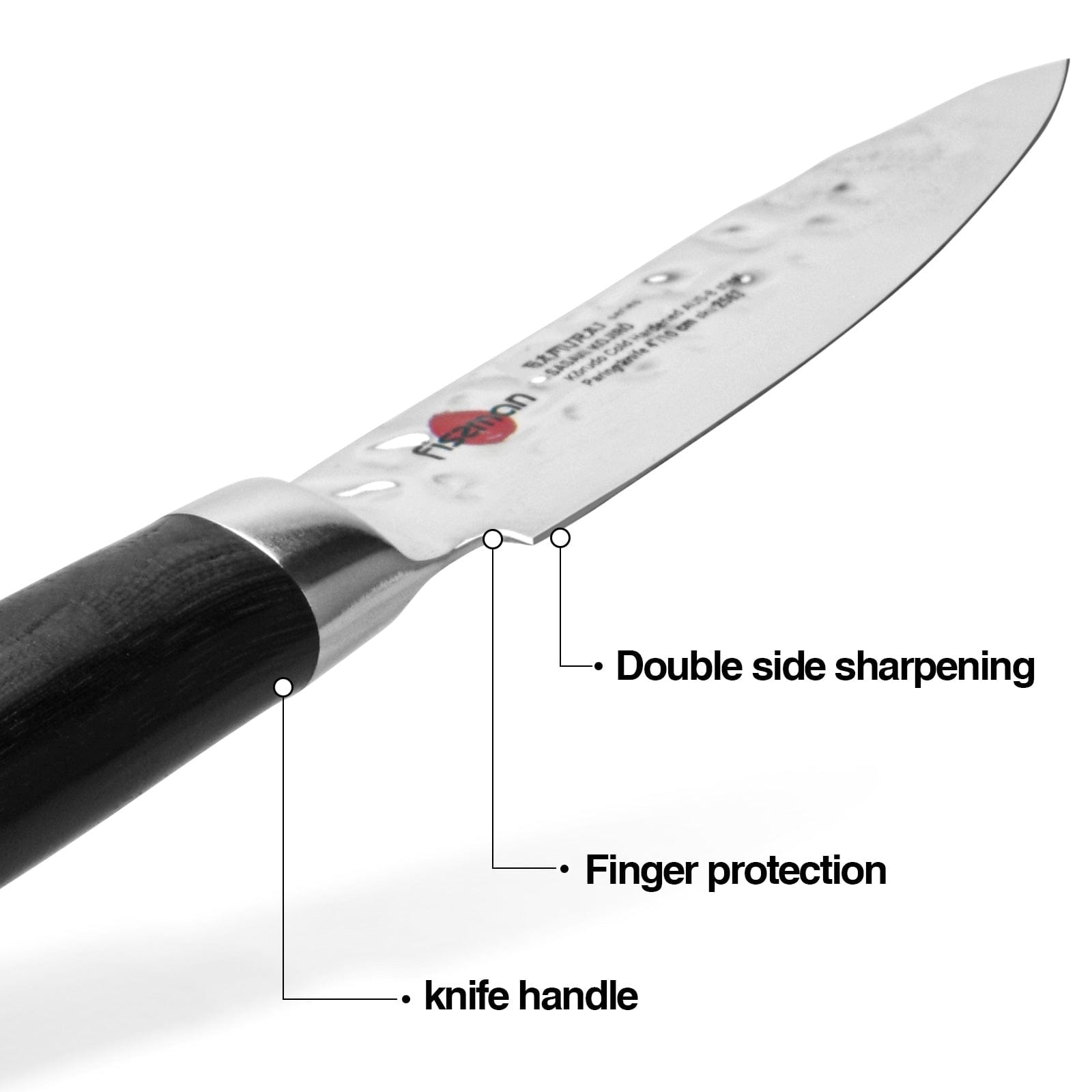 سكين تقشير فيسمان ساموراي كوجيرو، مقاس 4 بوصات، 10 سم (فولاذ AUS-8)