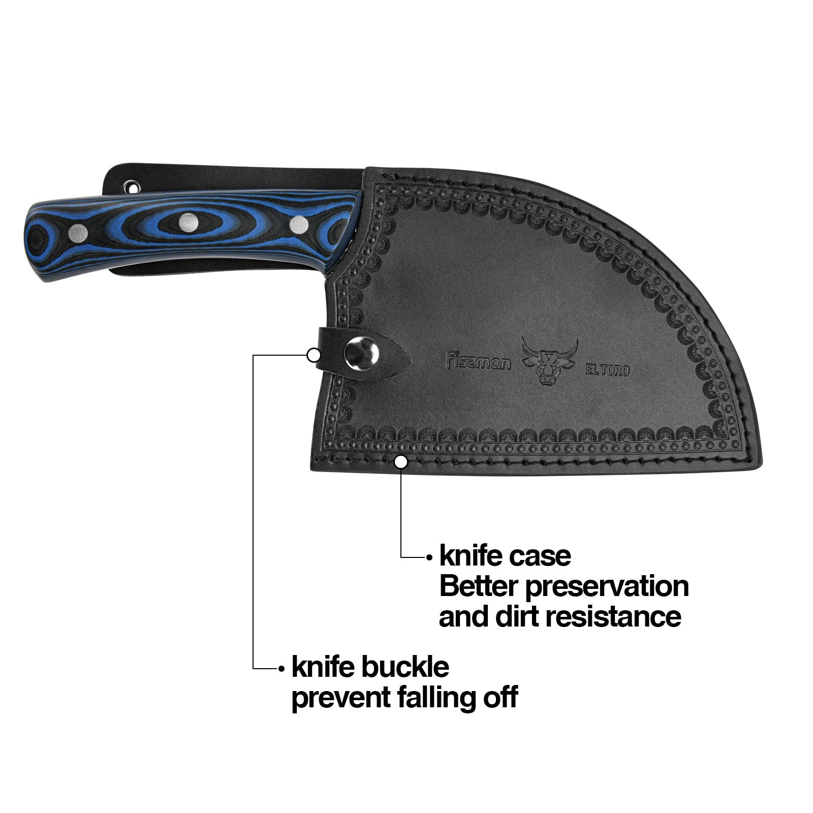 فيسمان سكين الشيف الصربي EL TORO 18 سم (فولاذ AUS-8)-8)