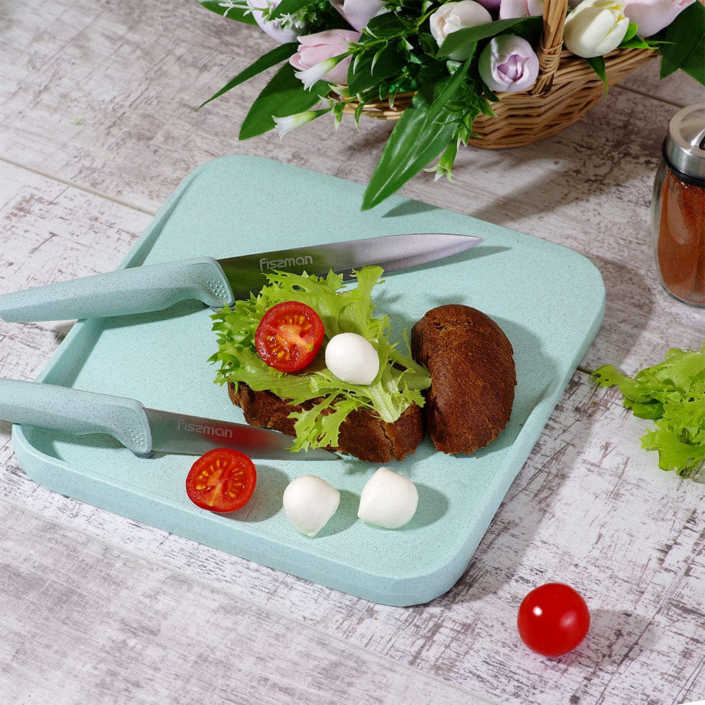 Fissman 3 Pc Knife Set With Chopping Board (3Cr13 Steel)