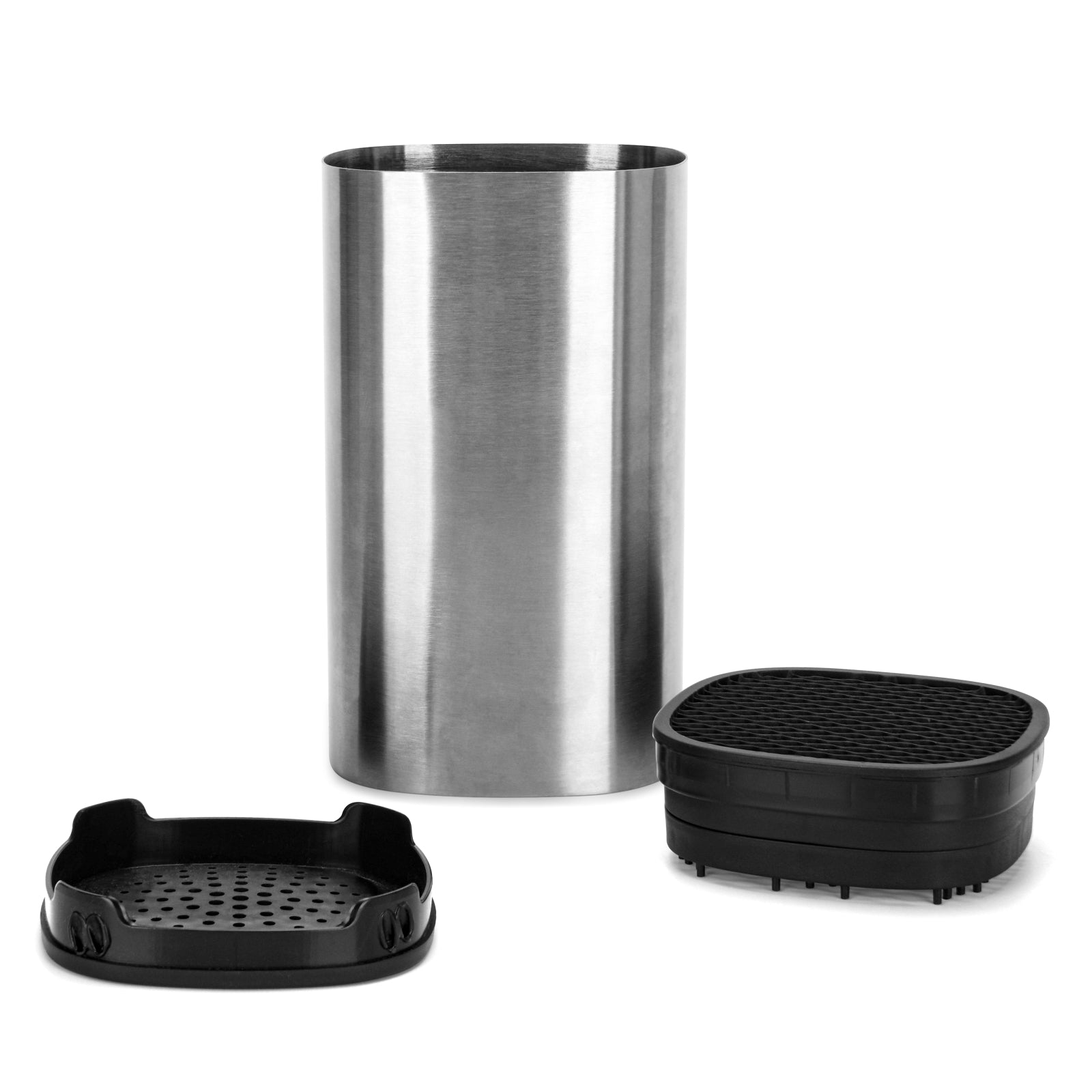 Fissman 6-Piece Knife Set With 3cr14 Stainless Steel Block BJORN Series Silver/Black 35cm