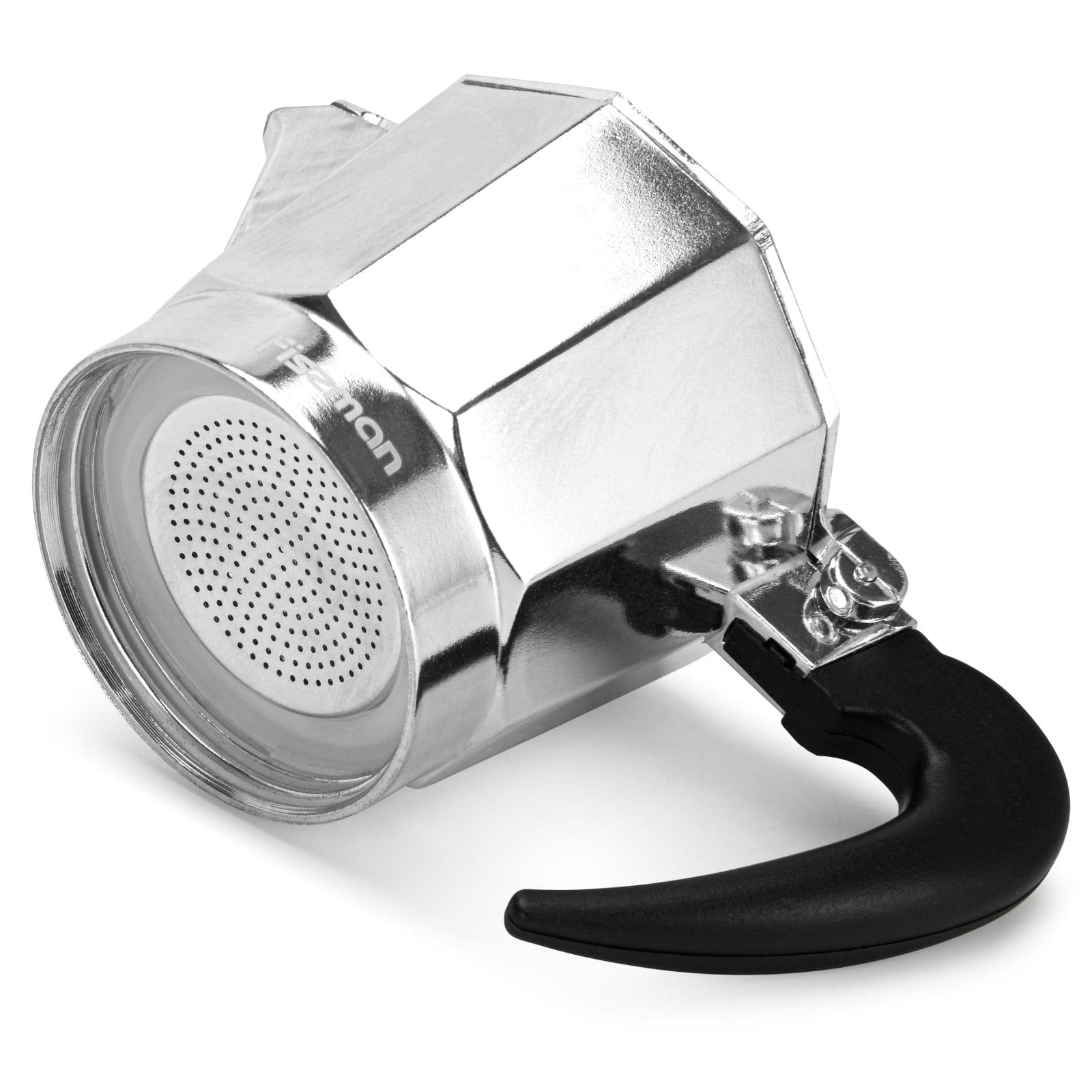 طقم فيسمان لصانعة القهوة من الألومنيوم لفنجانين/120 مل وفنجانين سيراميك مع صحنين